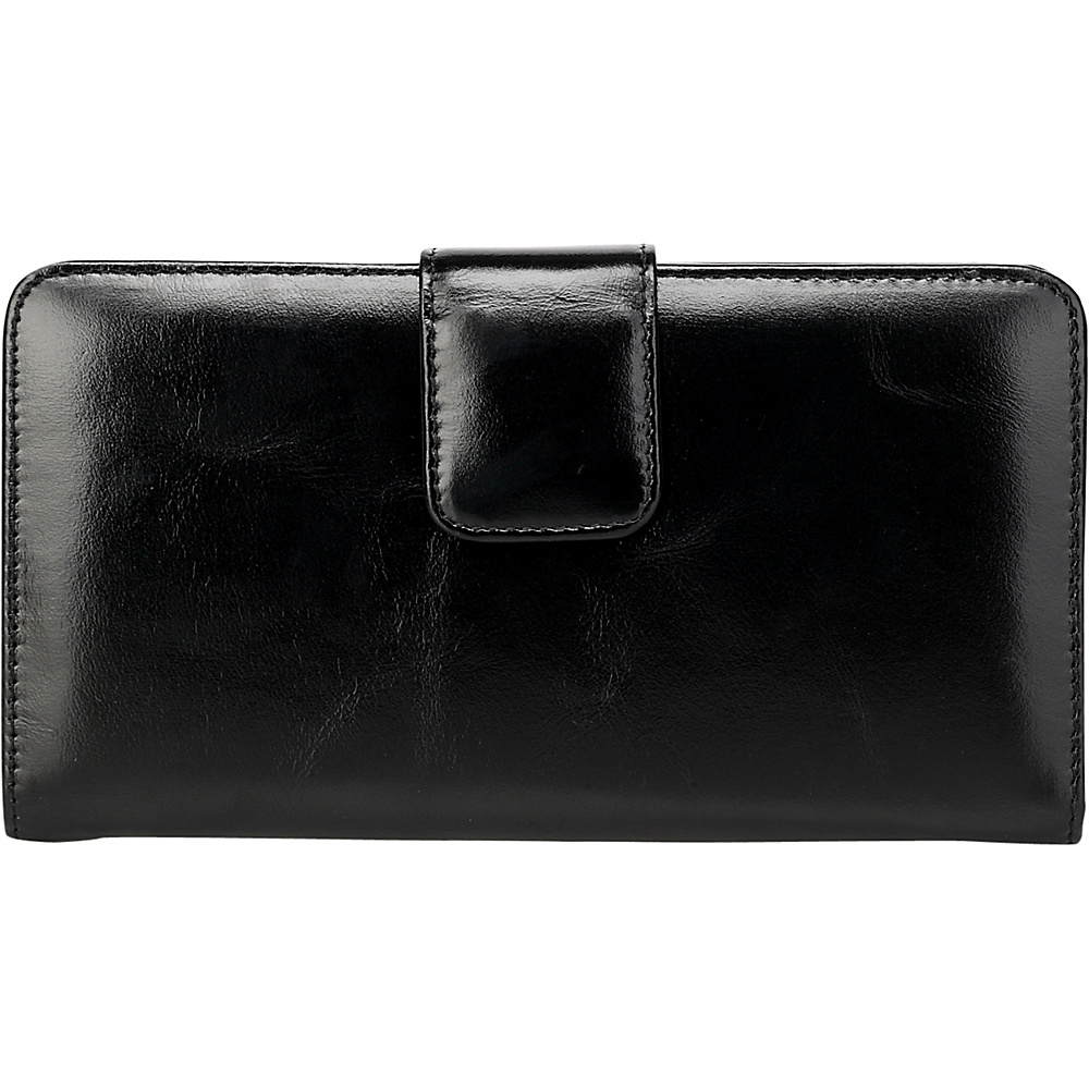Vicenzo Leather Envy Distressed Leather Coin Purse Women s Wallet Black Vicenzo Leather Women s Wallets