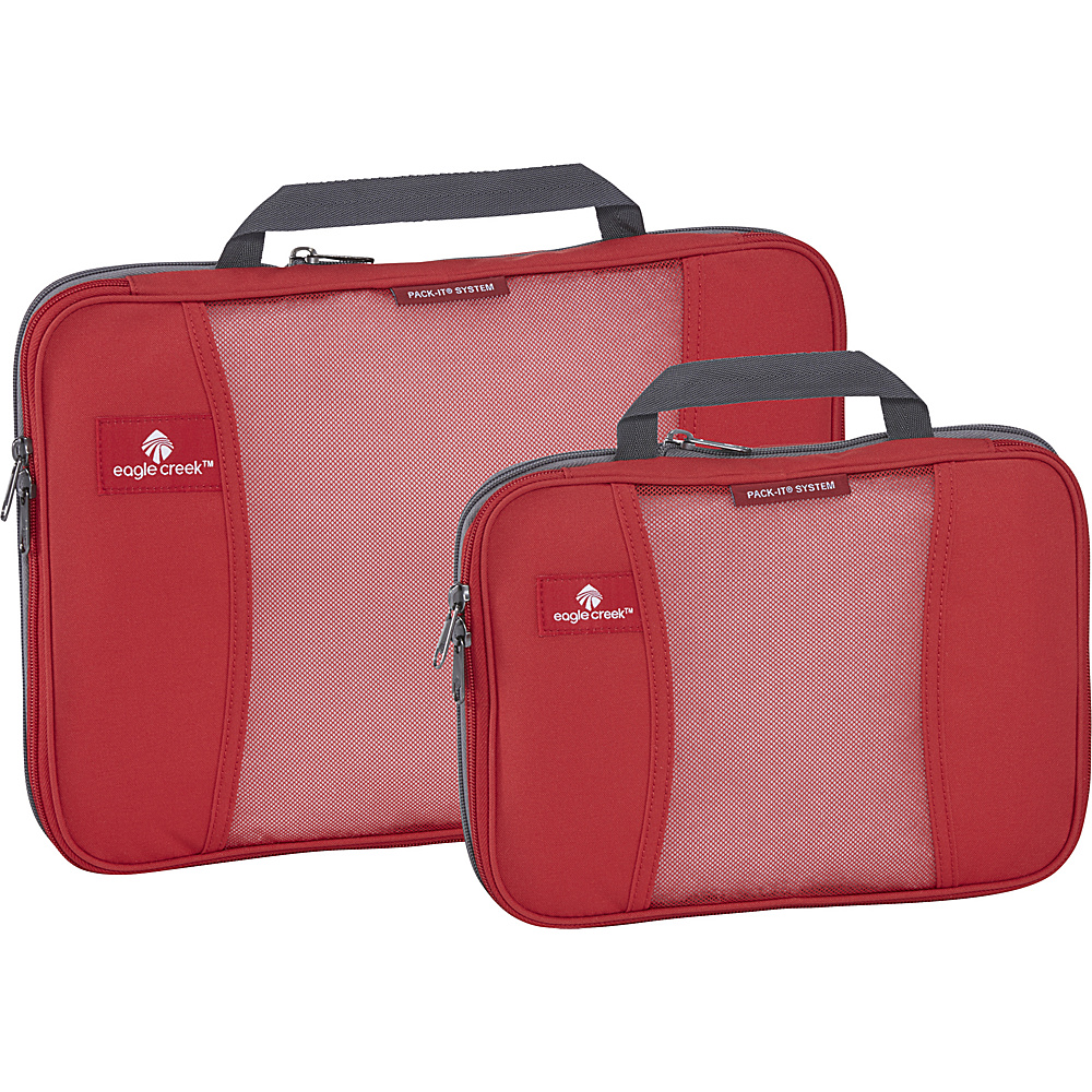 Eagle Creek Pack It Compression Cube Set Red Fire Eagle Creek Travel Organizers