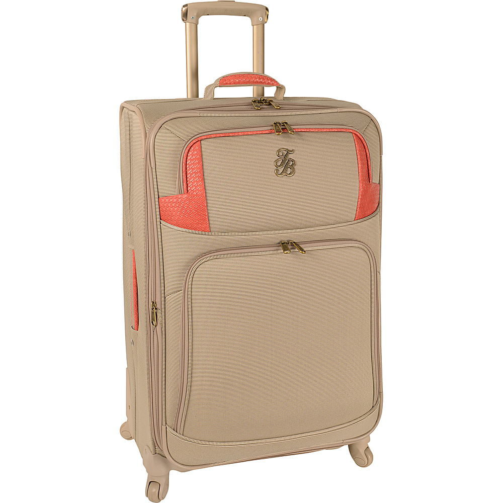 Tommy Bahama Belle of the Beach 28 Expandable Spinner Champagne Coral Tommy Bahama Softside Checked