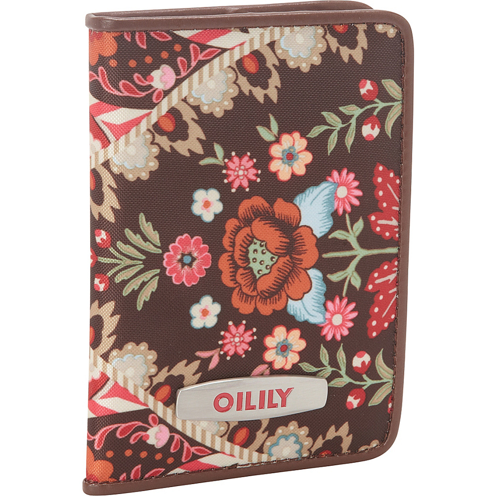 Oilily Travel Passport Holder Brown Oilily Travel Wallets