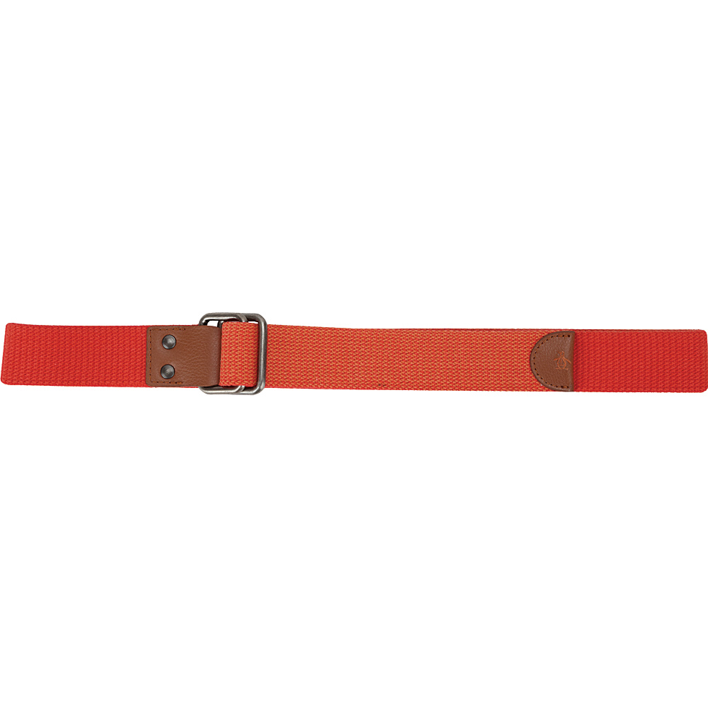 Original Penguin Drucker Canvas Belt Firey Red Large Original Penguin Belts