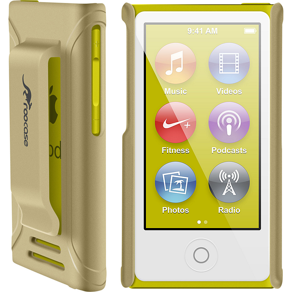 rooCASE Apple iPod Nano 7th Generation Case Ultra Slim Shell Cover Gold rooCASE Electronic Cases
