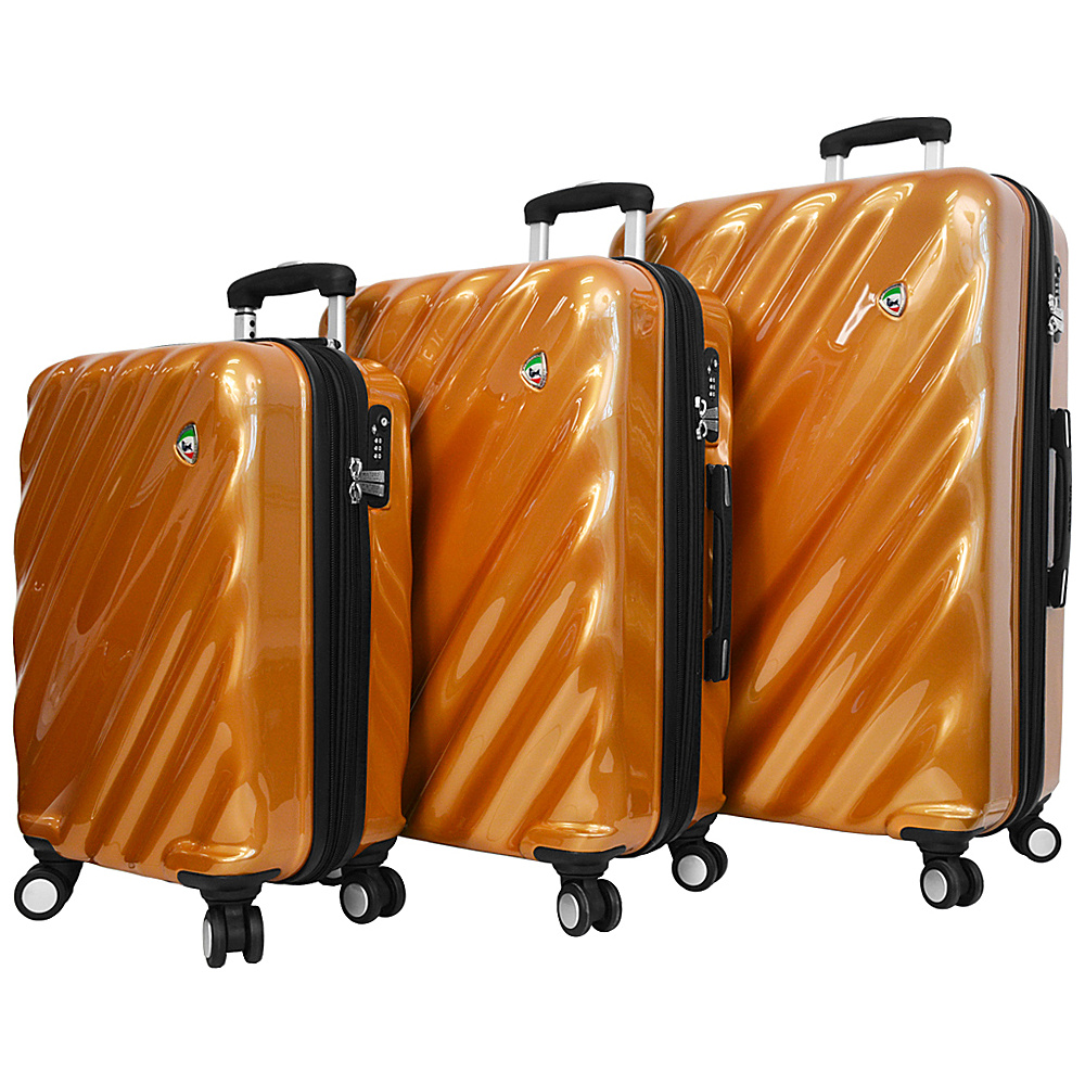 Mia Toro ITALY Onda Fusion Hardside Spinner 3PC Set Orange Mia Toro ITALY Luggage Sets