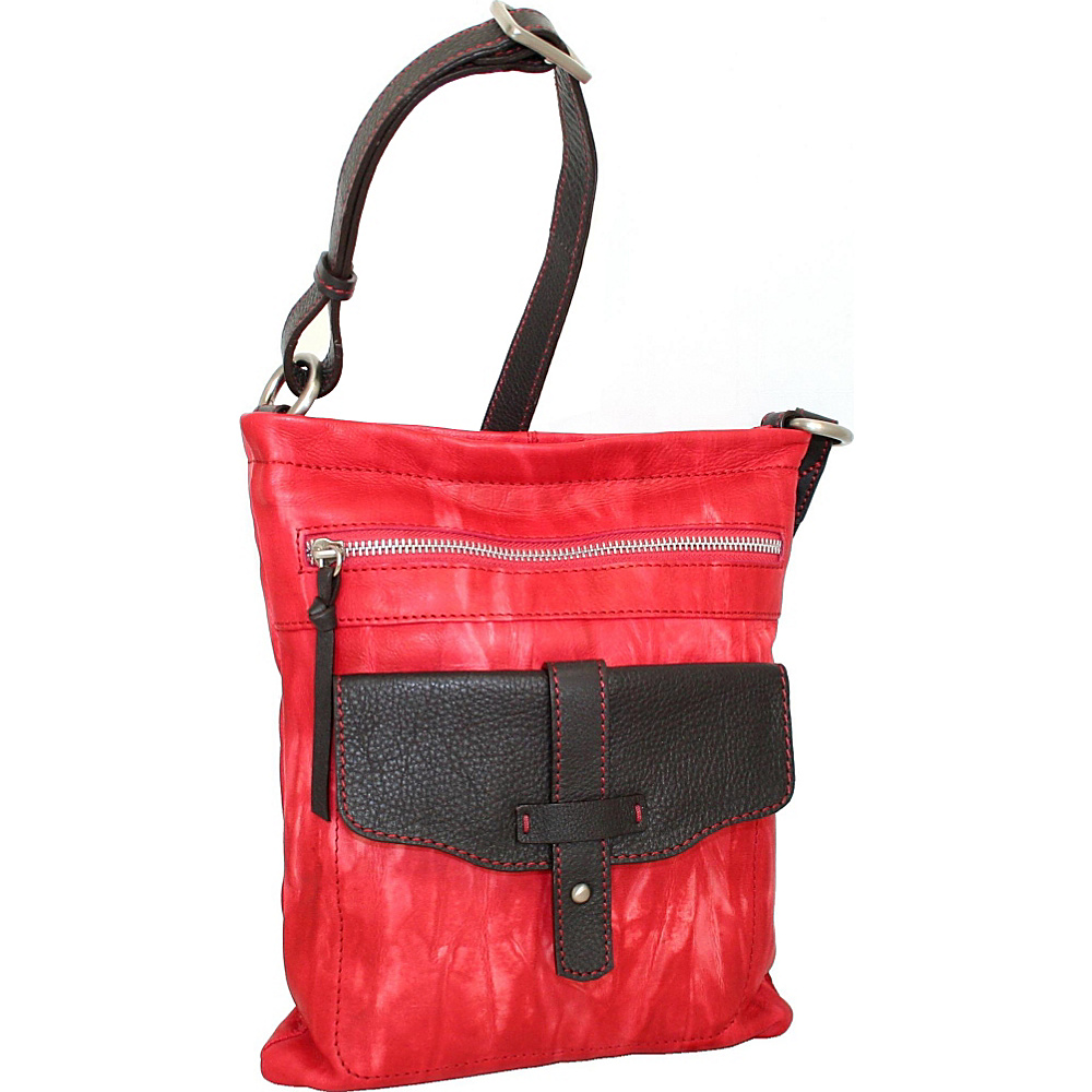 Nino Bossi Squeeze My Slim Crossbody Red Nino Bossi Leather Handbags