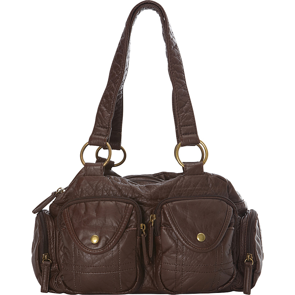Ampere Creations The Cody Satchel Handbag Chocolate Brown Ampere Creations Manmade Handbags