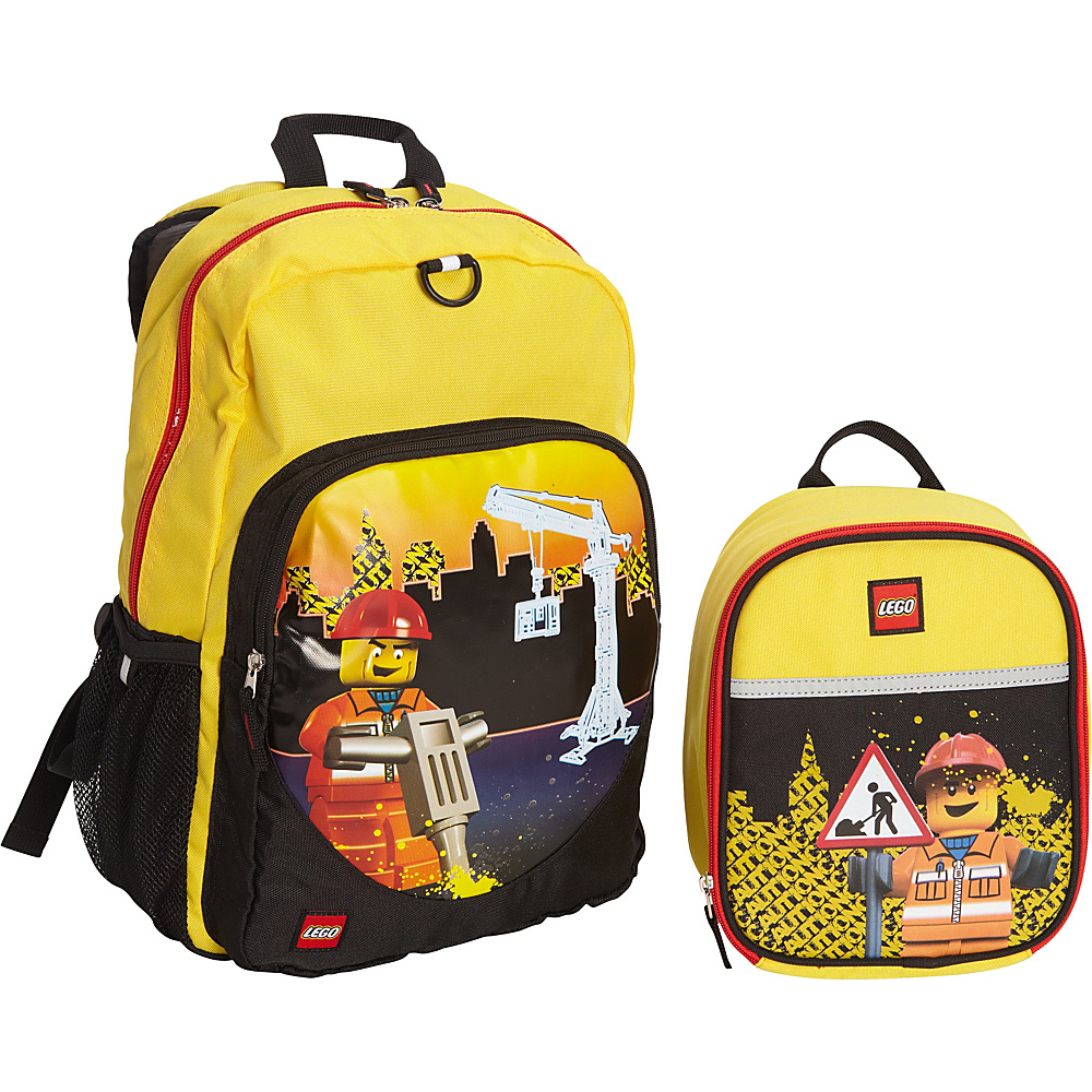 LEGO Construction City Nights Backpack Construction City Nights Lunch Bag YELLOW LEGO Everyday Backpacks