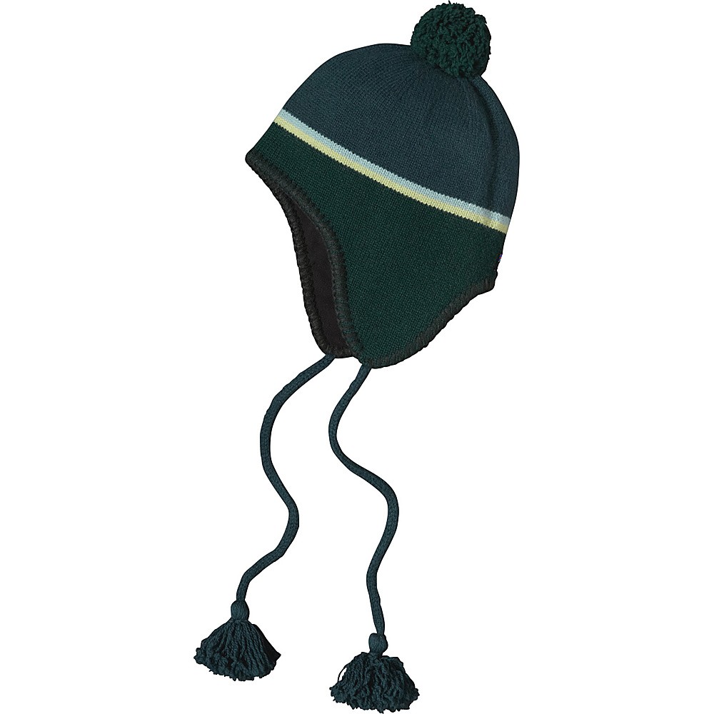 Patagonia Ear Flap Hat Skyline Stripe Arbor Green Patagonia Hats Gloves Scarves