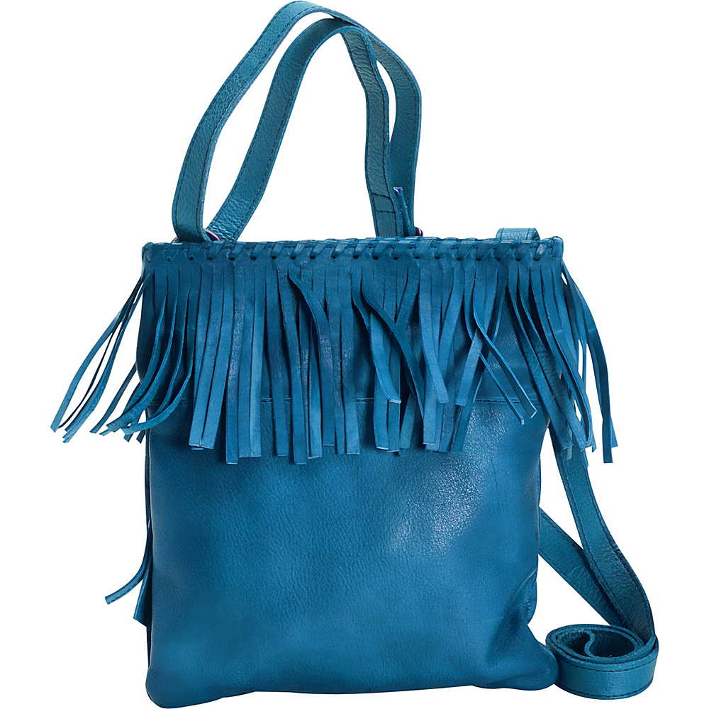Latico Leathers Vestry Crossbody Crinkle Blue Latico Leathers Leather Handbags