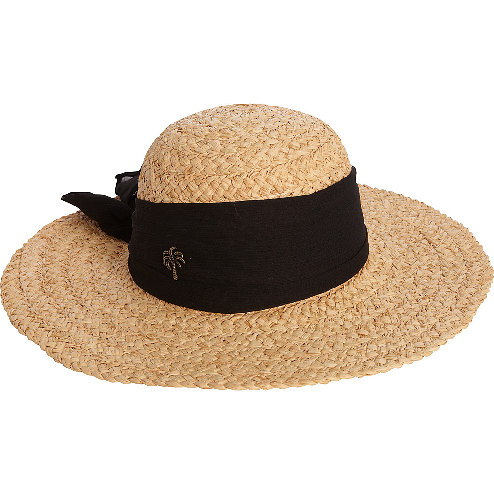 Sun N Sand Organic Raffia Hat Black Sun N Sand Hats Gloves Scarves