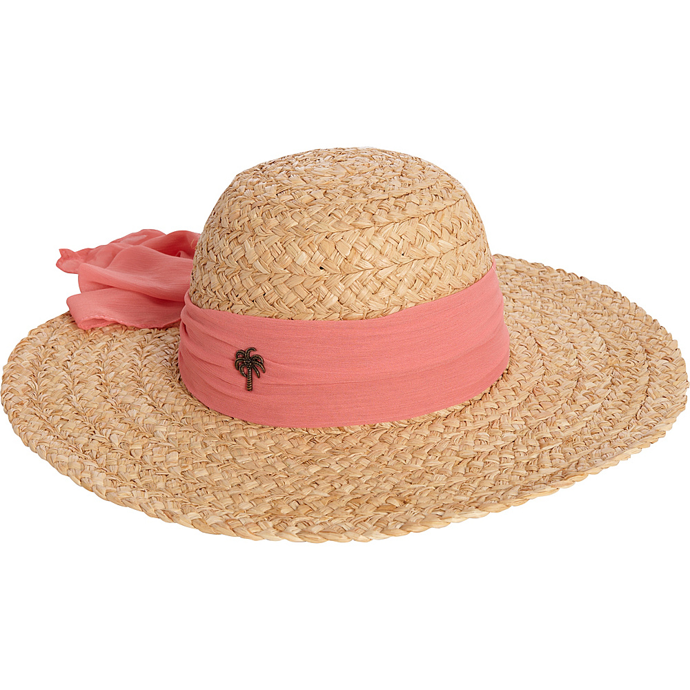 Sun N Sand Organic Raffia Hat Coral Sun N Sand Hats Gloves Scarves