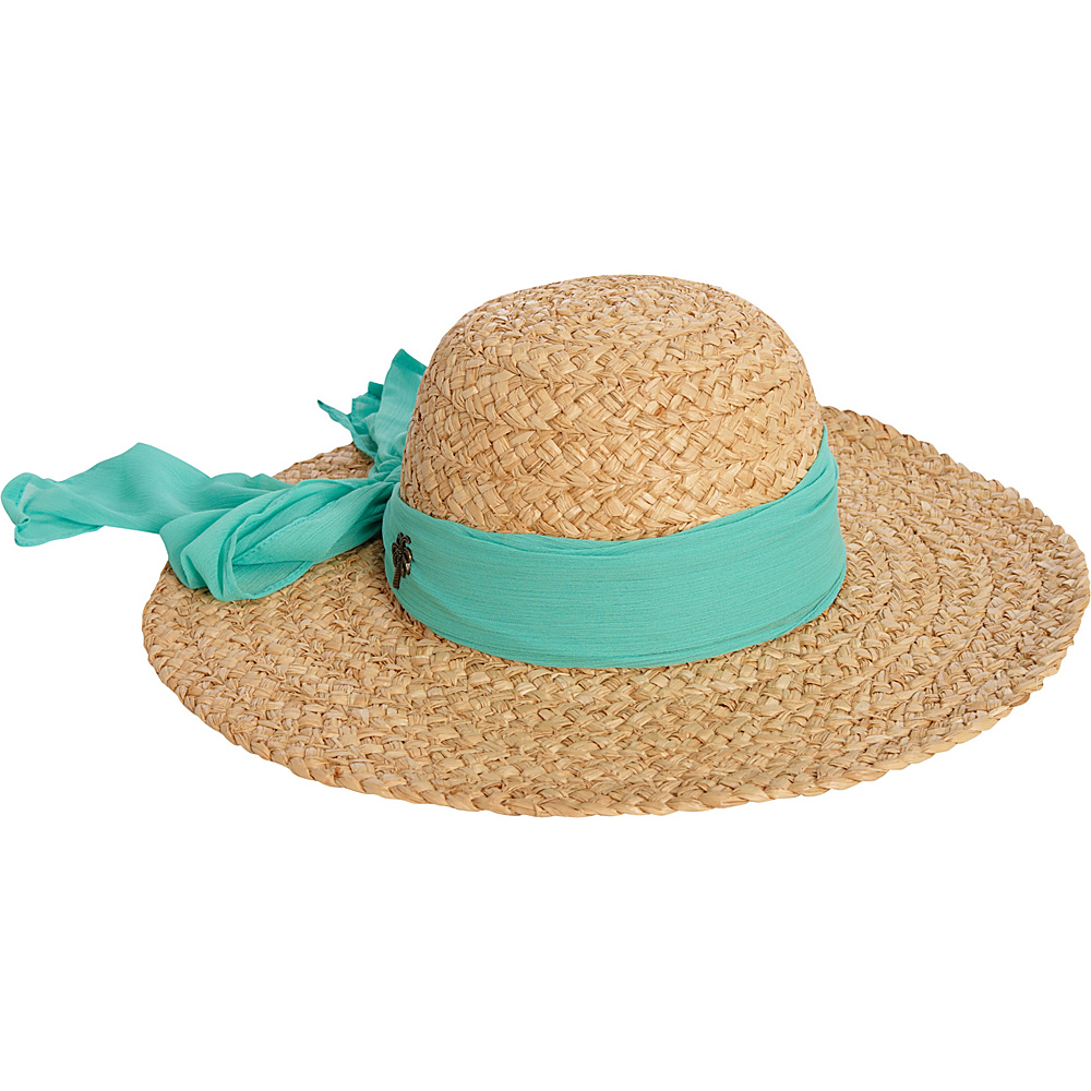 Sun N Sand Organic Raffia Hat Sea Foam Sun N Sand Hats Gloves Scarves