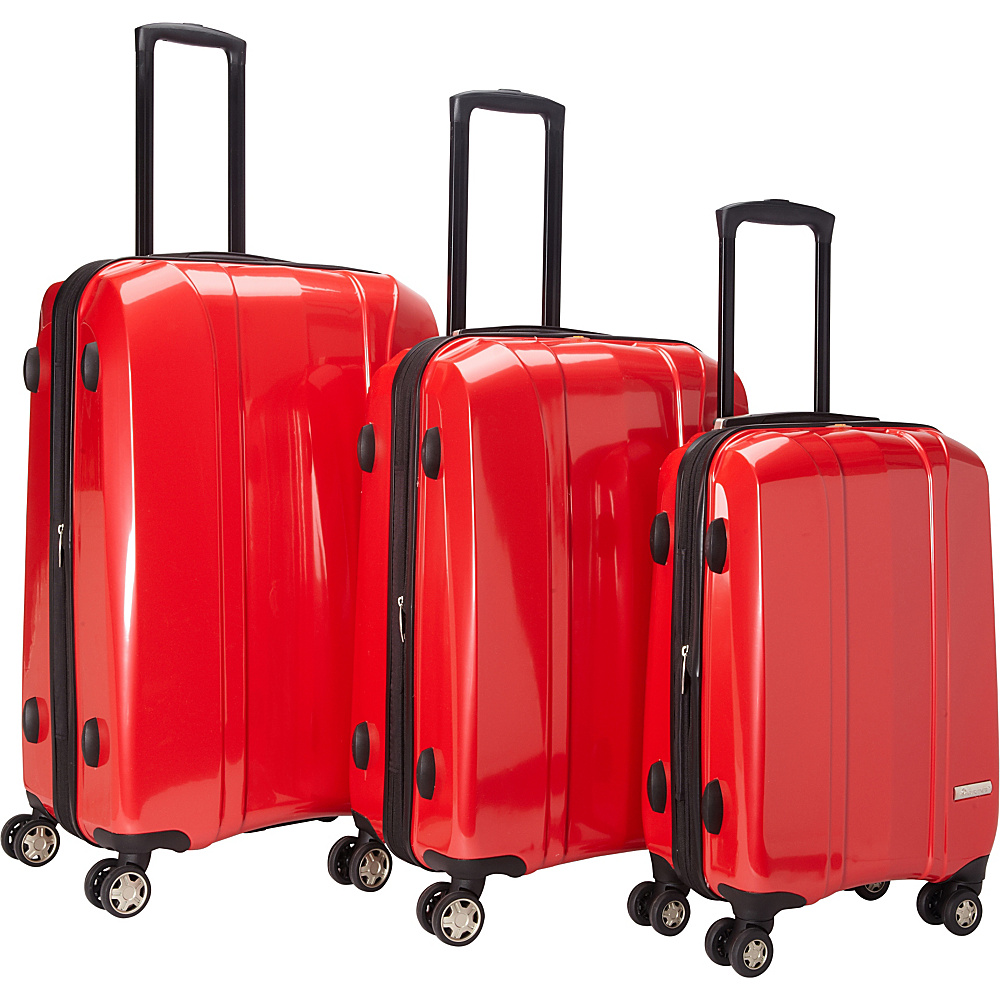 McBrine Luggage A719 Exp 3pc Luggage Set Red McBrine Luggage Luggage Sets