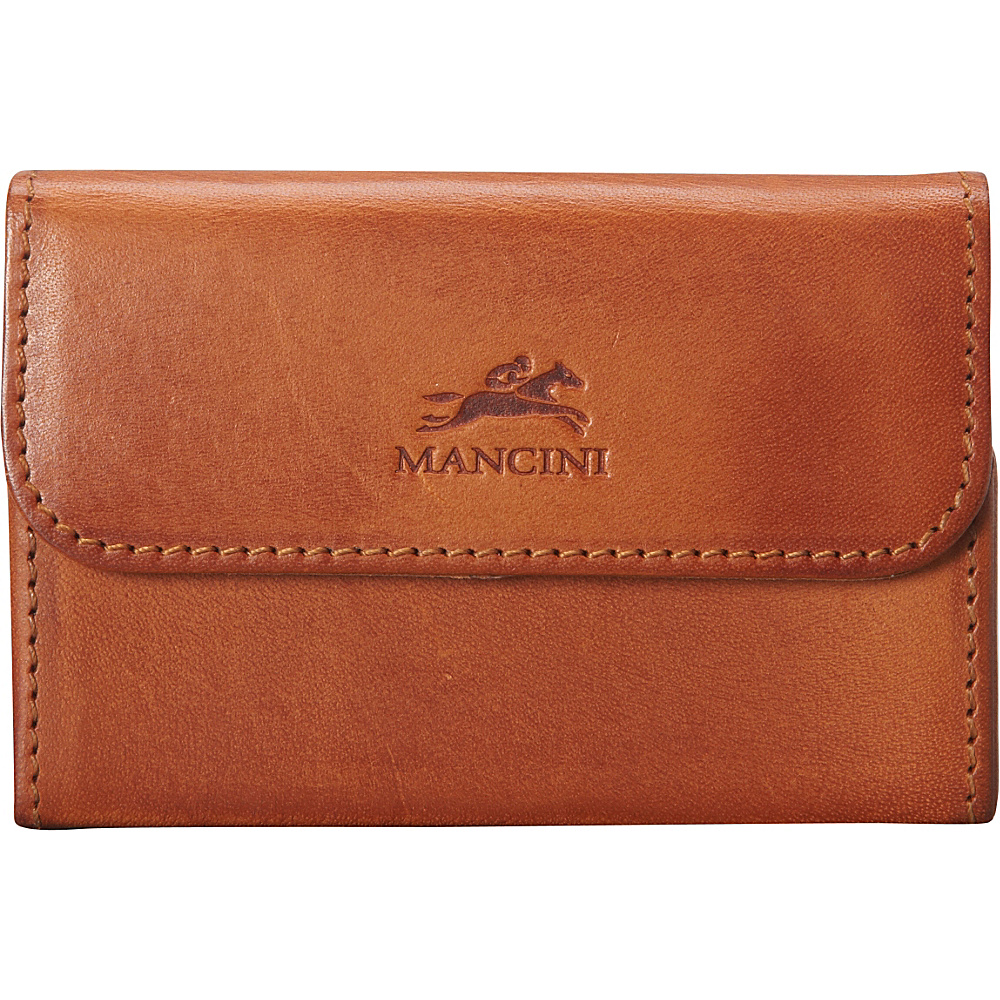Mancini Leather Goods RFID Secure Tesoro Business Credit Card Case Tan Mancini Leather Goods Men s Wallets
