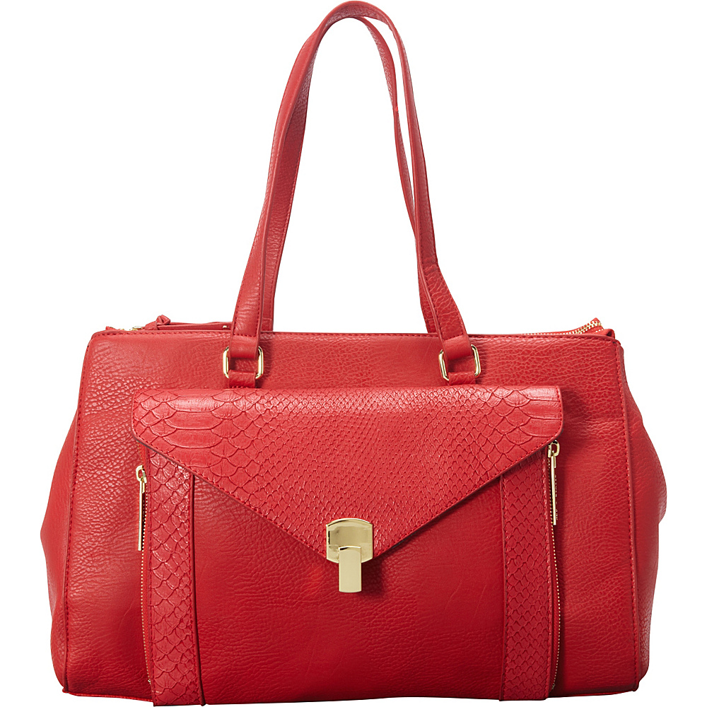 Olivia Joy Babette Satchel Lipstick Red Olivia Joy Manmade Handbags