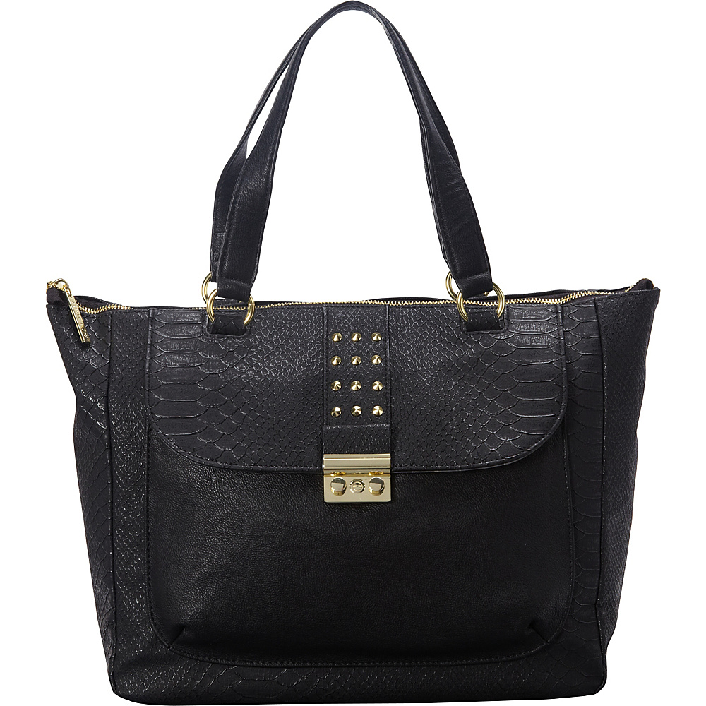 Olivia Joy Bernadette Satchel Black Olivia Joy Manmade Handbags