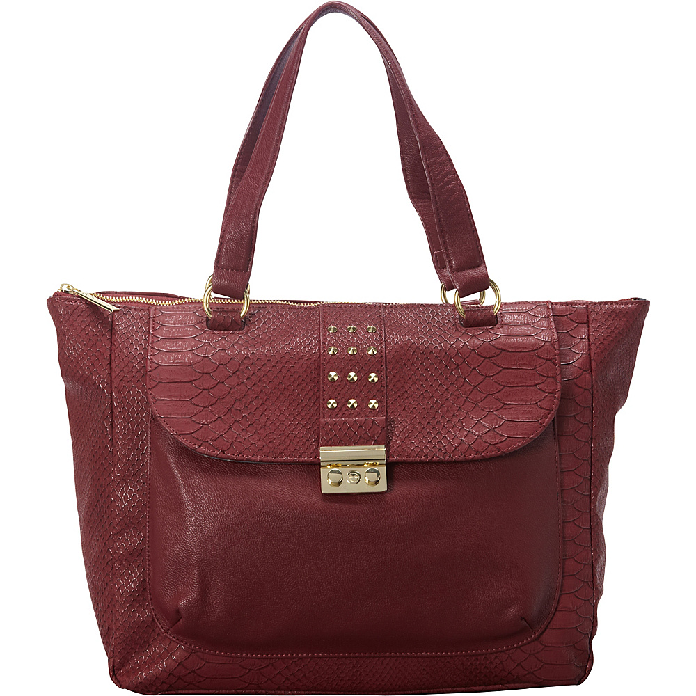Olivia Joy Bernadette Satchel Wine Olivia Joy Manmade Handbags