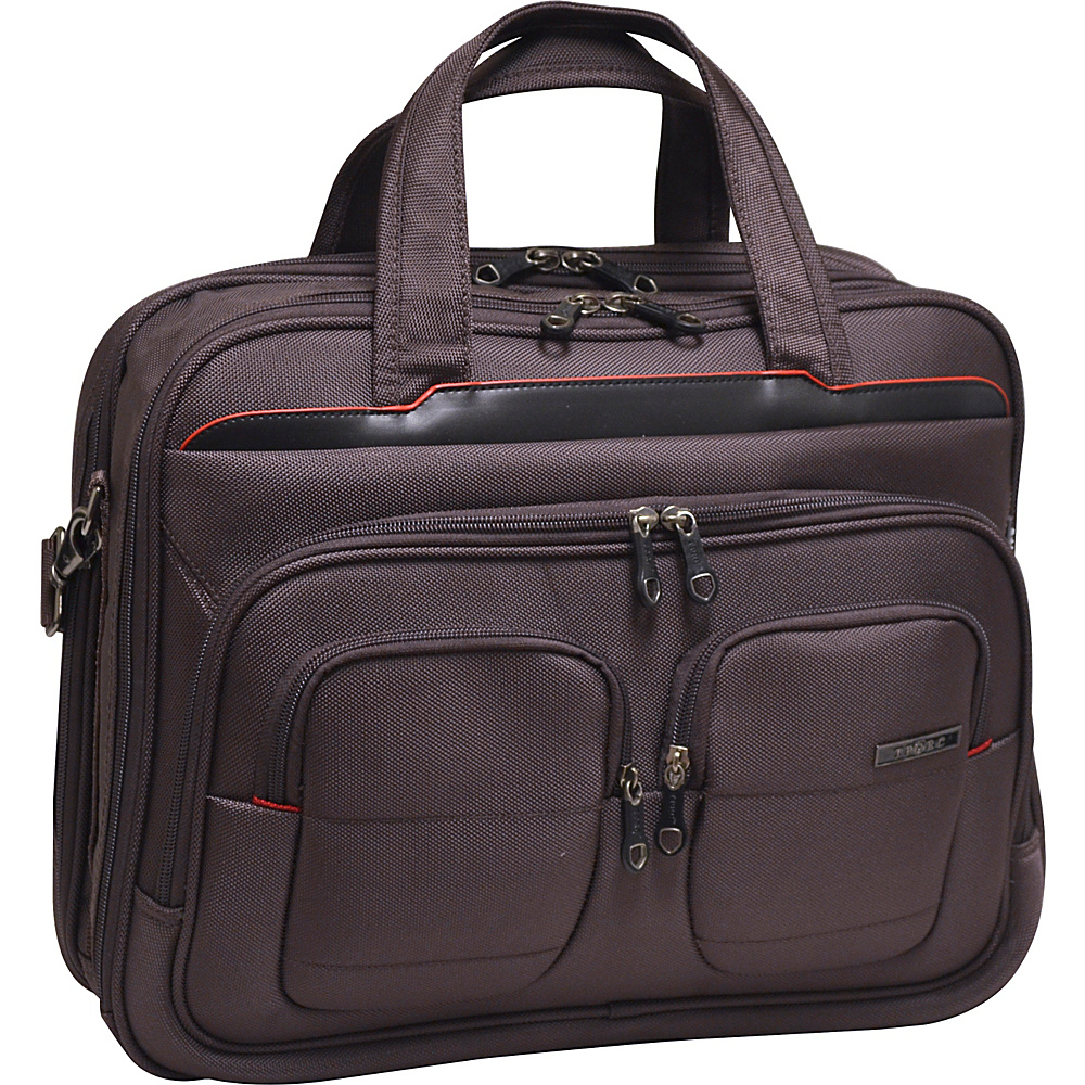 Travelers Club Luggage 17 Flex File Laptop Briefcase Mocha Travelers Club Luggage Non Wheeled Business Cases