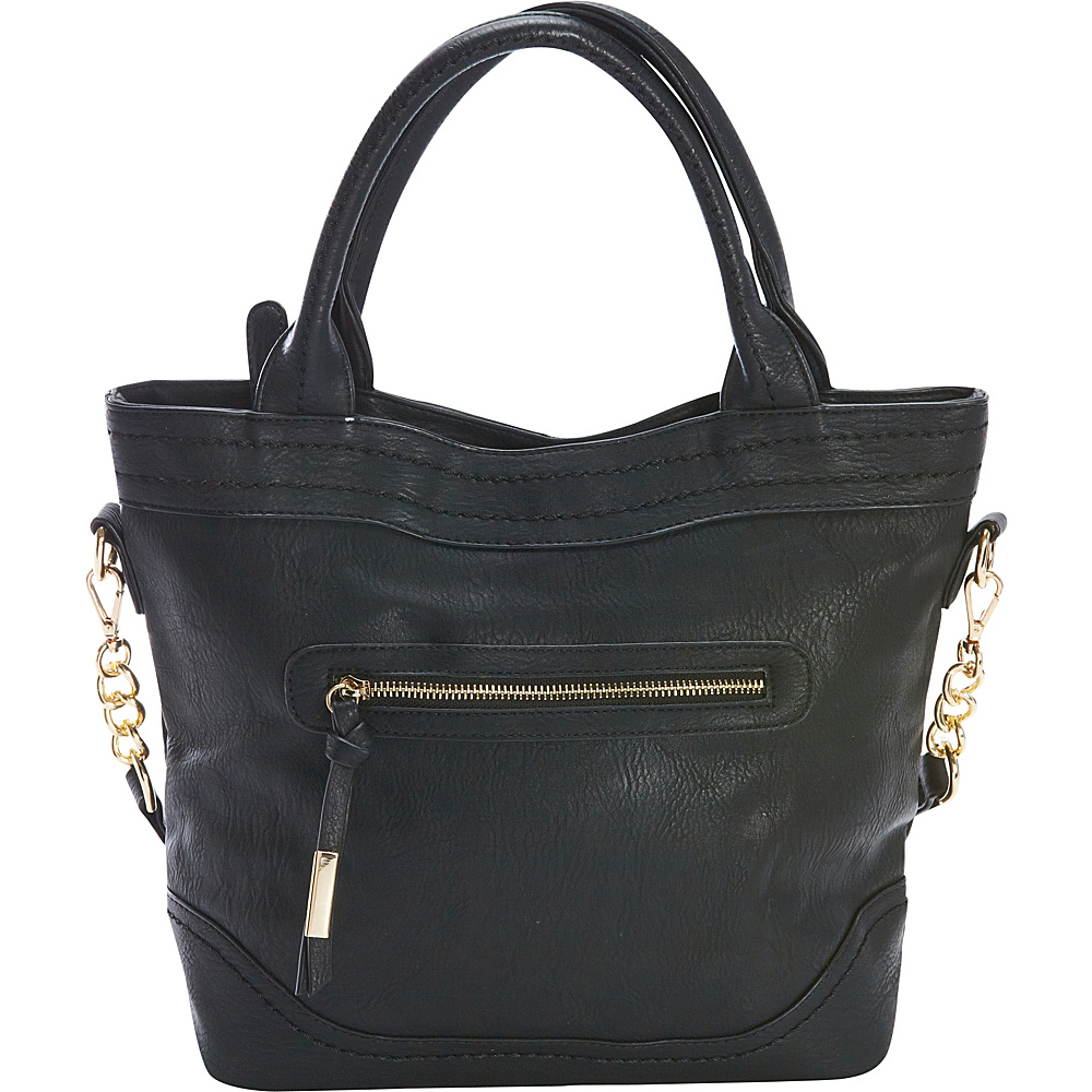 Diophy Chain Shoulder Tote Black Diophy Manmade Handbags