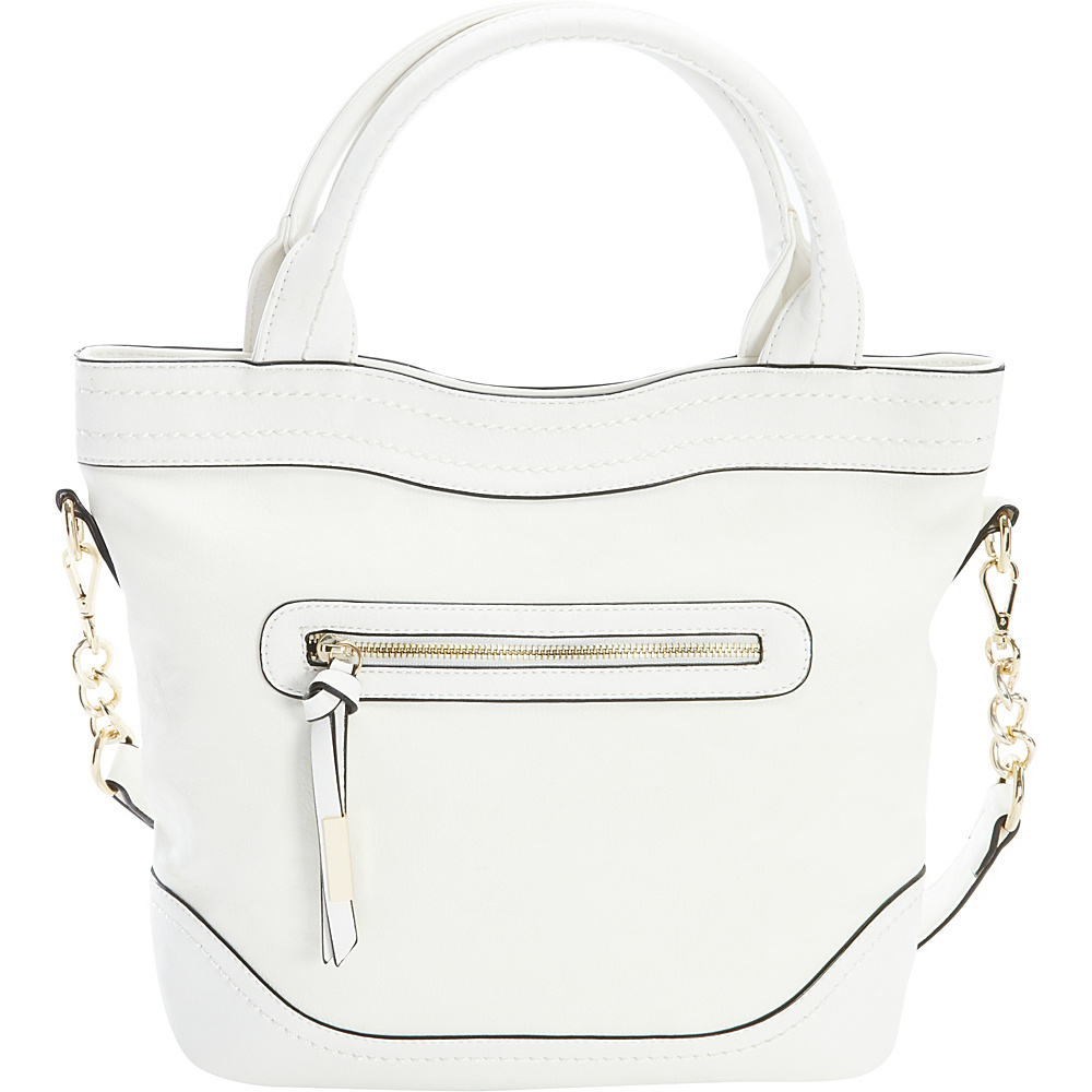 Diophy Chain Shoulder Tote White Diophy Manmade Handbags