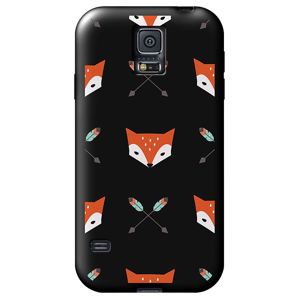 Centon Electronics OTM Glossy Black Galaxy S5 Case Hipster Collection Mr. Fox Centon Electronics Personal Electronic Cases