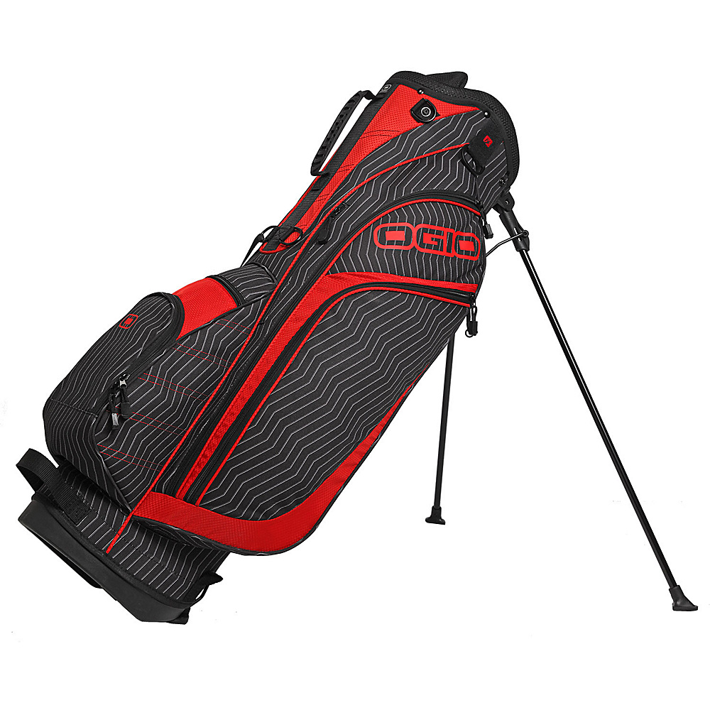 OGIO Press Stand Bag Zigpin Red OGIO Golf Bags