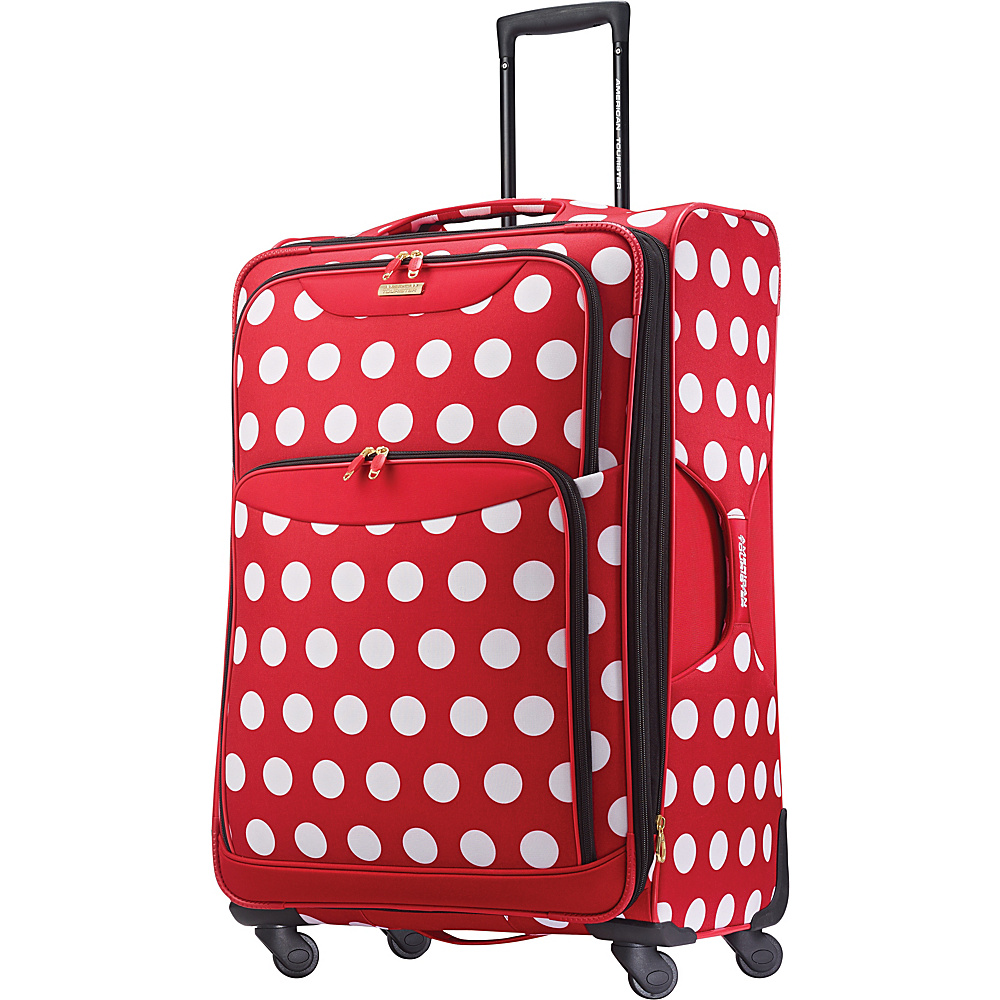 American Tourister Disney Minnie Mouse Softside Spinner 28 Minnie Mouse Polka Dot American Tourister Softside Checked