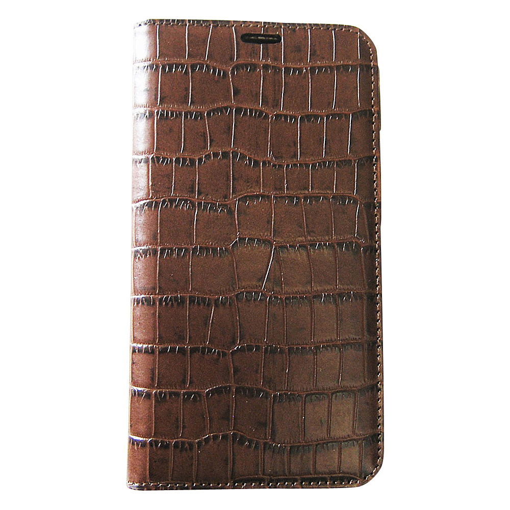 Tanners Avenue Samsung Galaxy S5 Leather Wallet Case Folio Brown Croc Tanners Avenue Electronic Cases