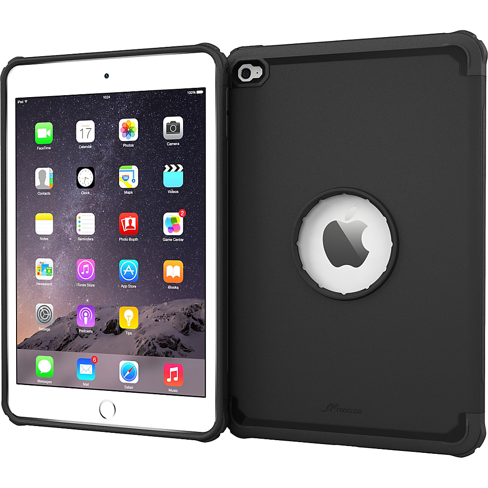 rooCASE Apple iPad Mini 4 Case Exec Tough Cover Black rooCASE Electronic Cases