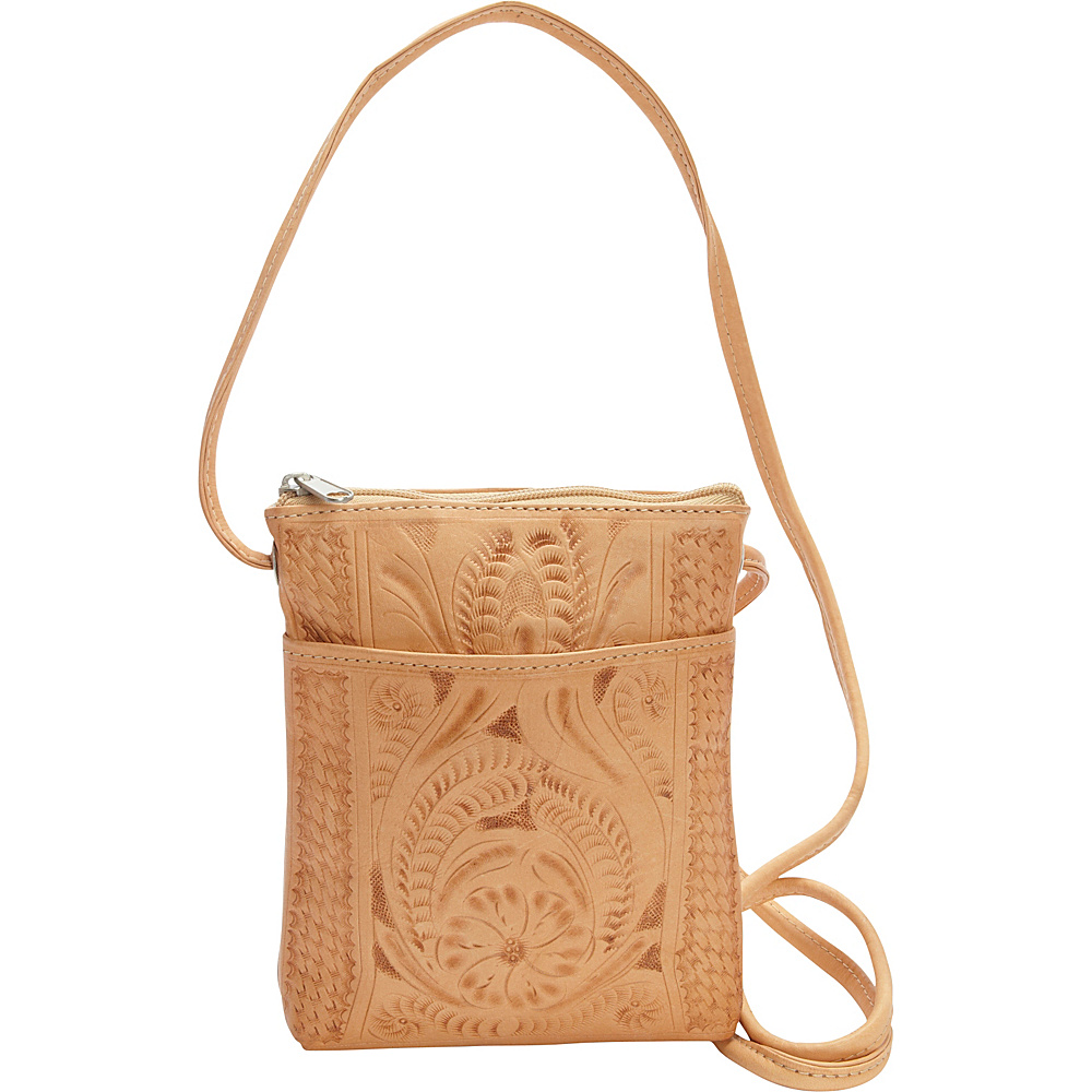 Ropin West Crossover Purse Natural Ropin West Leather Handbags