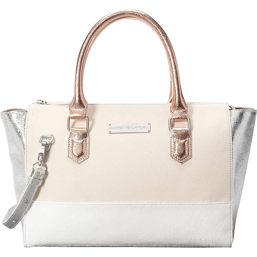 Adrienne Landau Calypso Nolita Tote White Adrienne Landau Leather Handbags