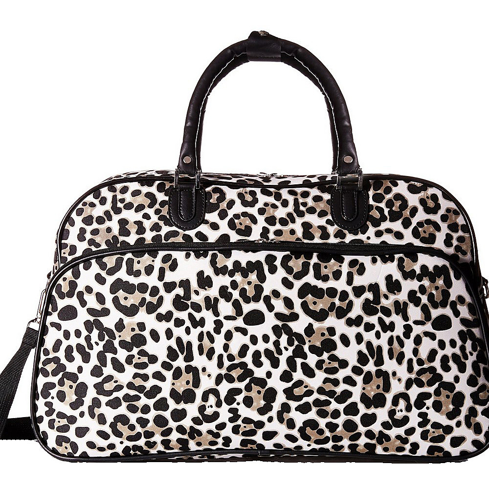 World Traveler Leopard 21 Carry On Duffel Bag Black White Leopard World Traveler Rolling Duffels