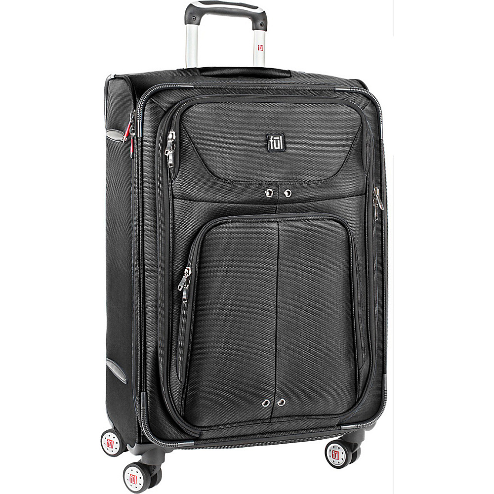 ful Alliance Series 24 Upright Upright Spinner Black ful Softside Checked