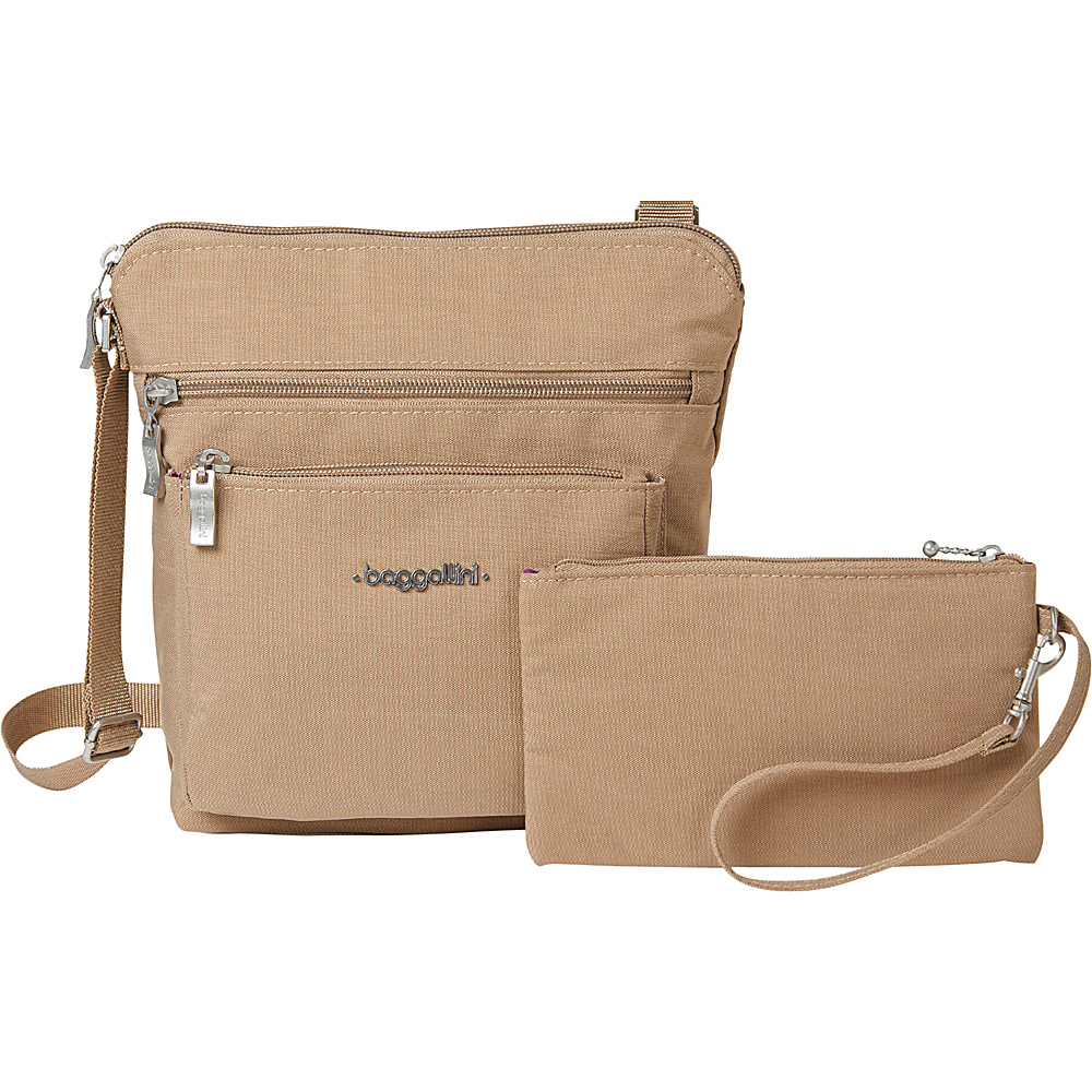 baggallini Pocket Crossbody with RFID Beach baggallini Fabric Handbags