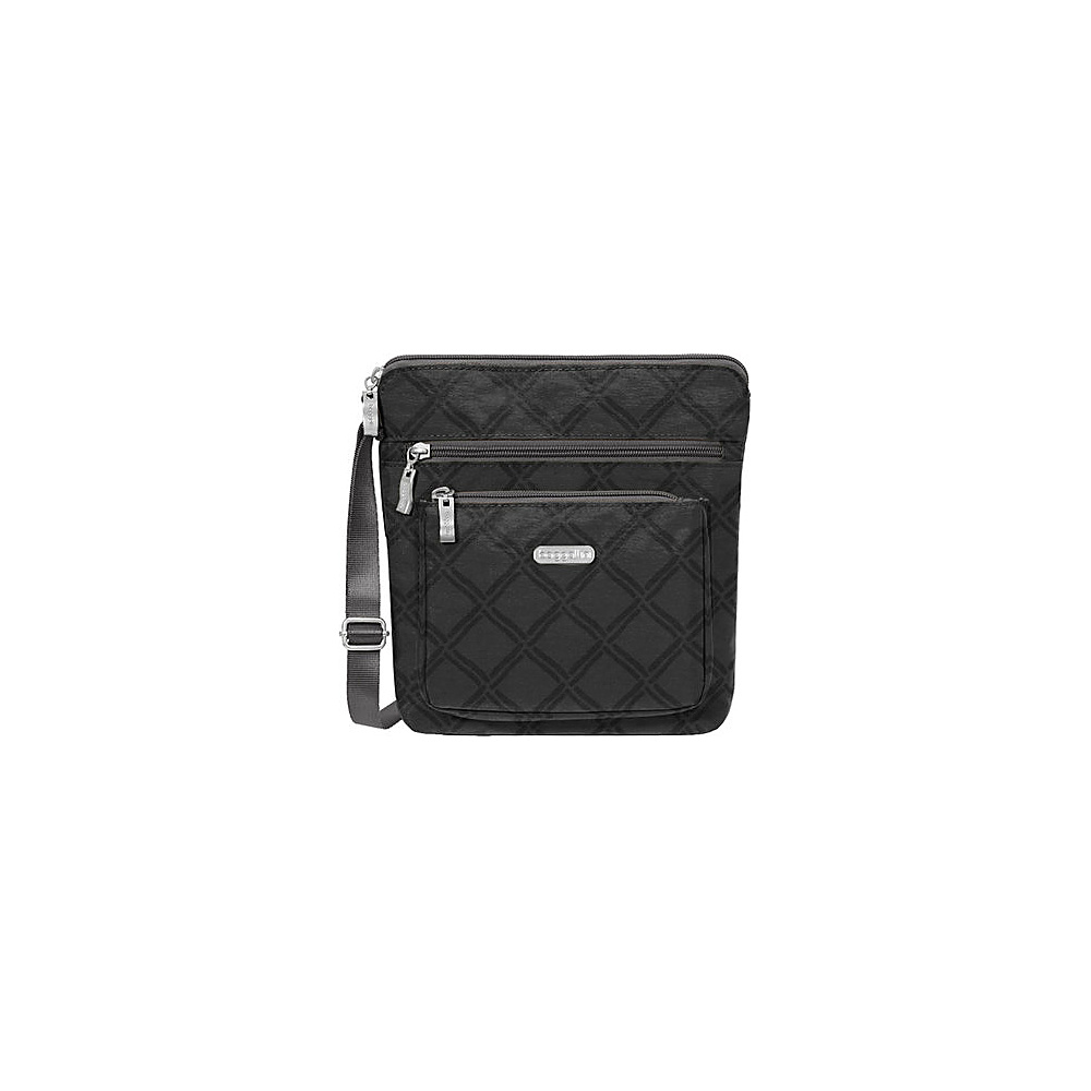 baggallini Pocket Crossbody with RFID Charcoal Link baggallini Fabric Handbags