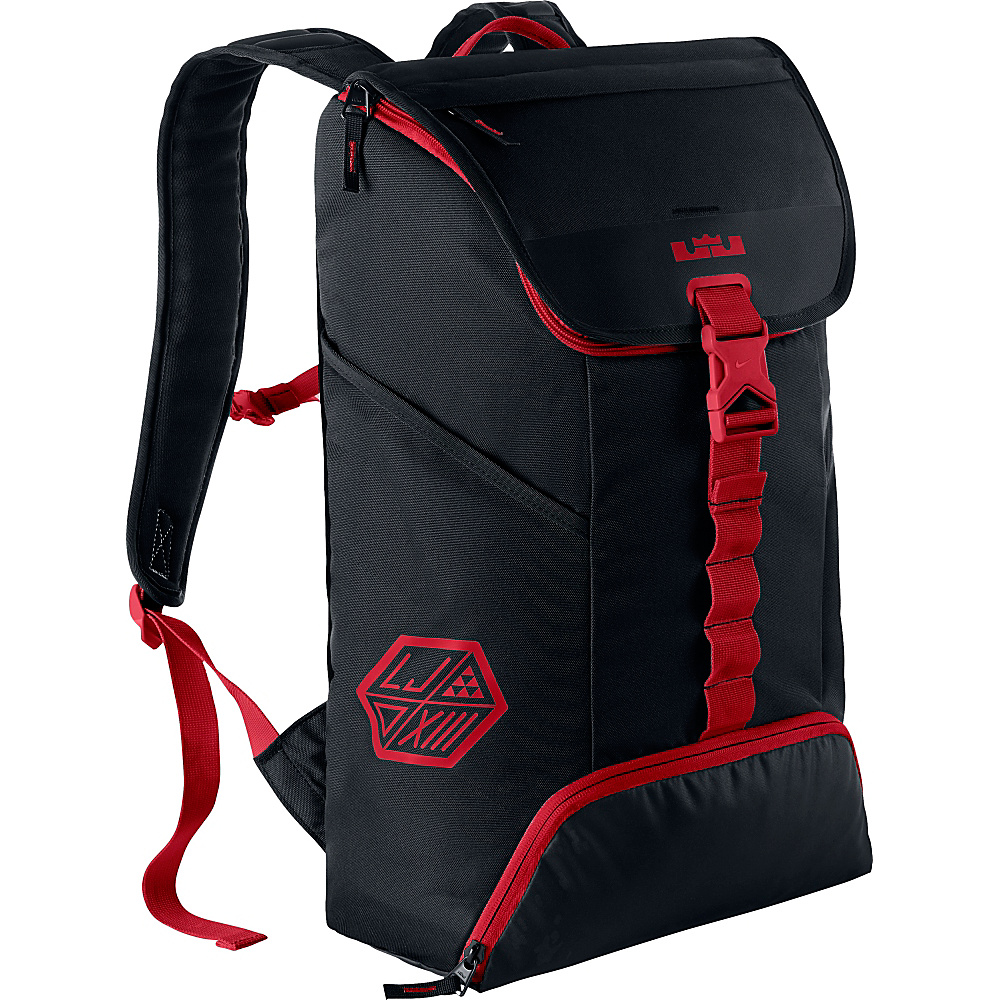 Nike Lebron Ambassador Max Air Backpack BLACK BLACK UNIVERSITY RED Nike Laptop Backpacks