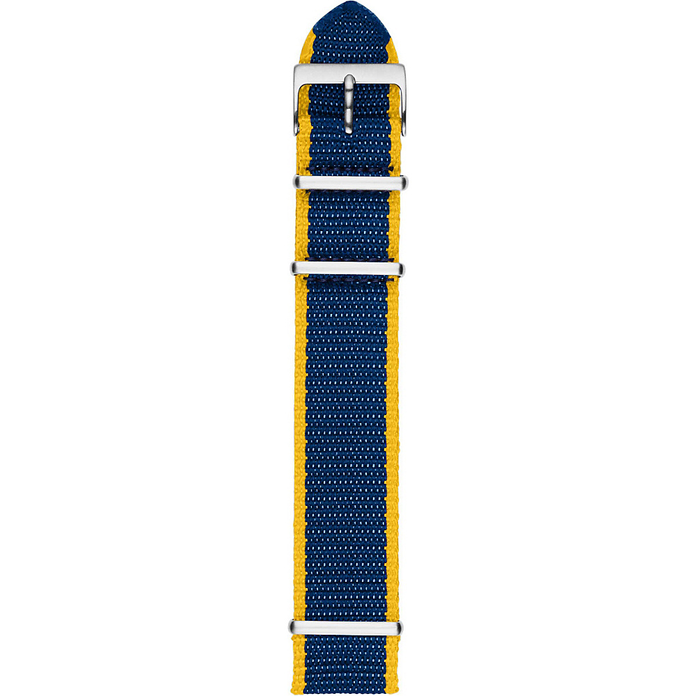 Fossil Nylon 22mm Watch Strap Stripe Blue Fossil Watches