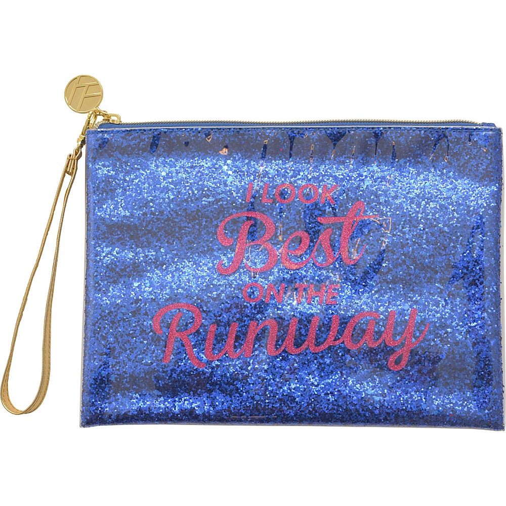 Flight 001 Glitter Pouch Runaway Blue Flight 001 Manmade Handbags