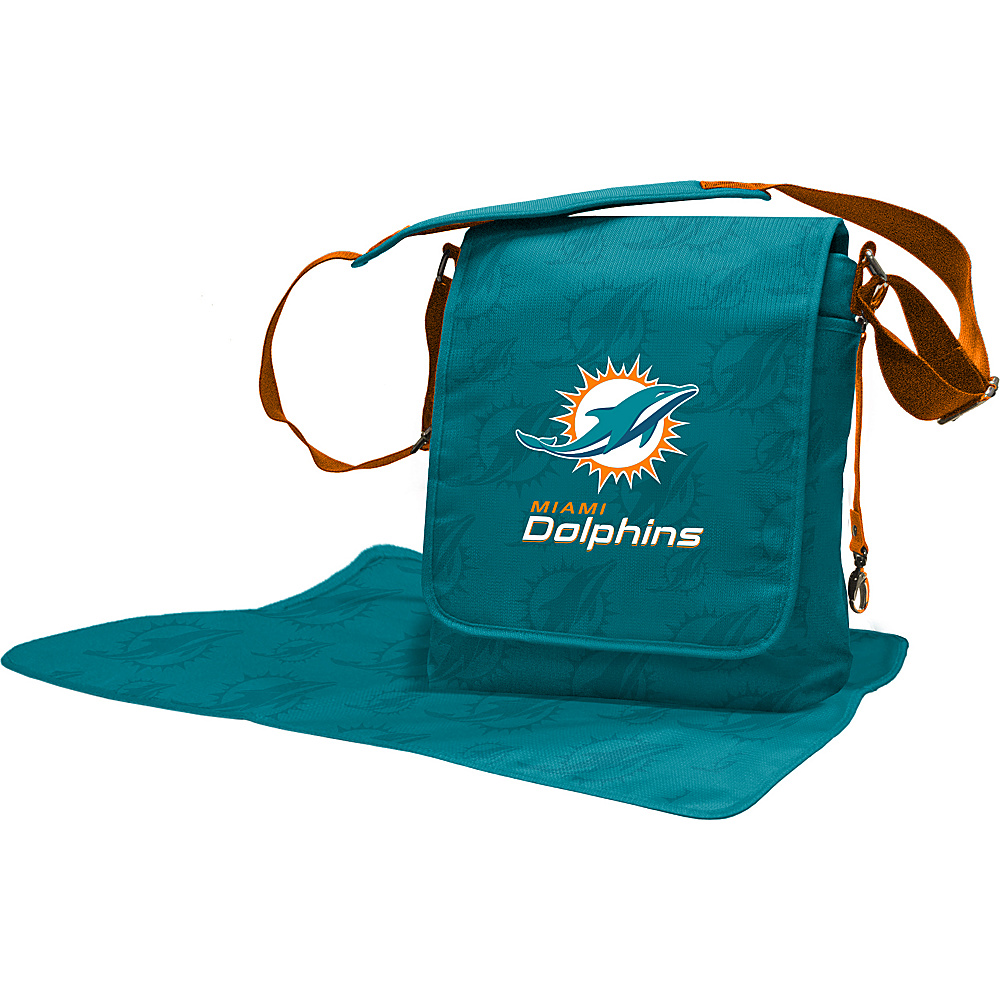 Lil Fan NFL Messenger Bag Miami Dolphins Lil Fan Diaper Bags Accessories