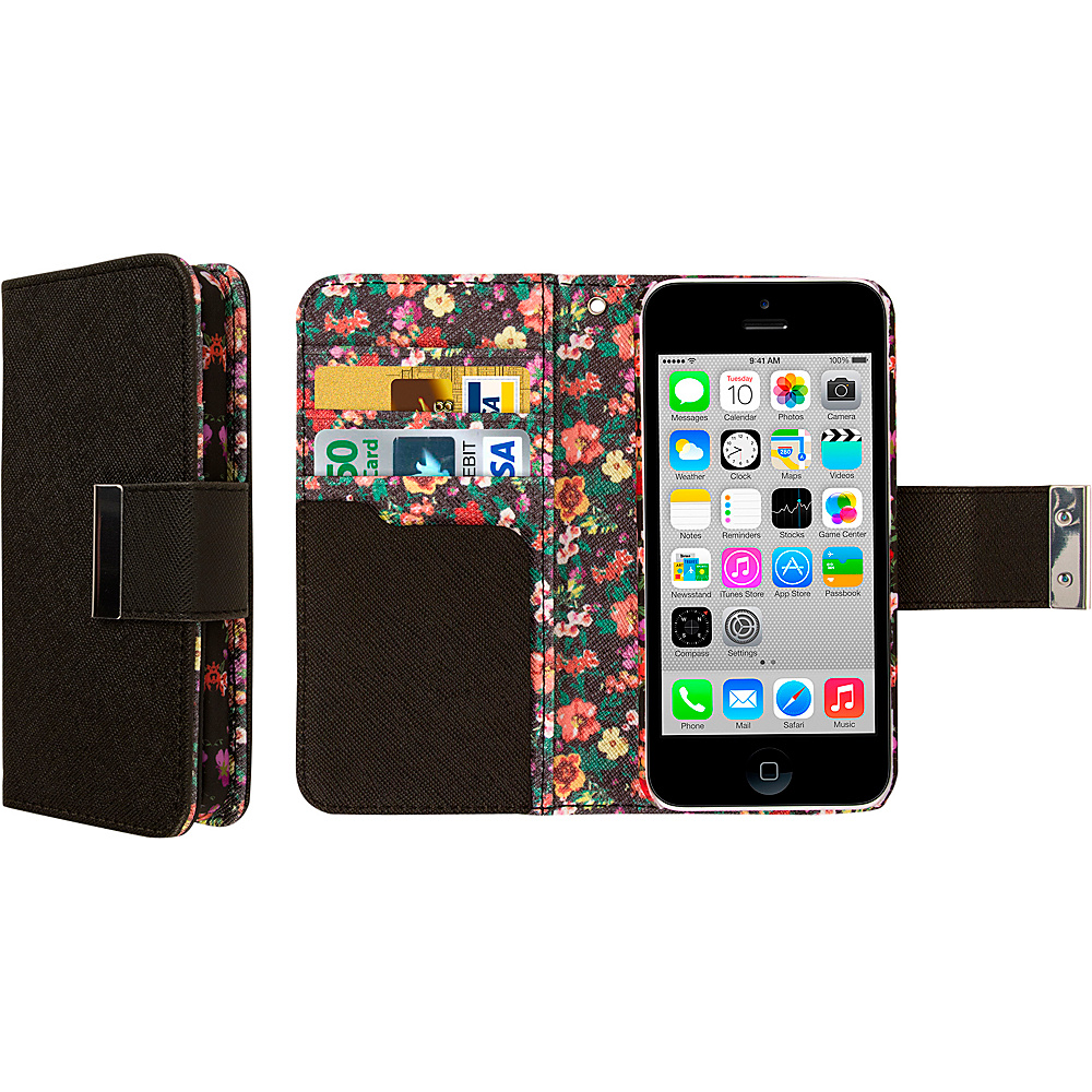 EMPIRE KLIX Klutch Designer Wallet Cases for Apple iPhone 5 5S Vintage Floral EMPIRE Electronic Cases