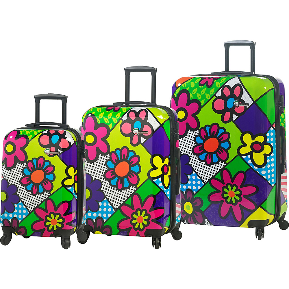 Mia Toro ITALY Flowery Luggage Set Multicolor Mia Toro ITALY Luggage Sets