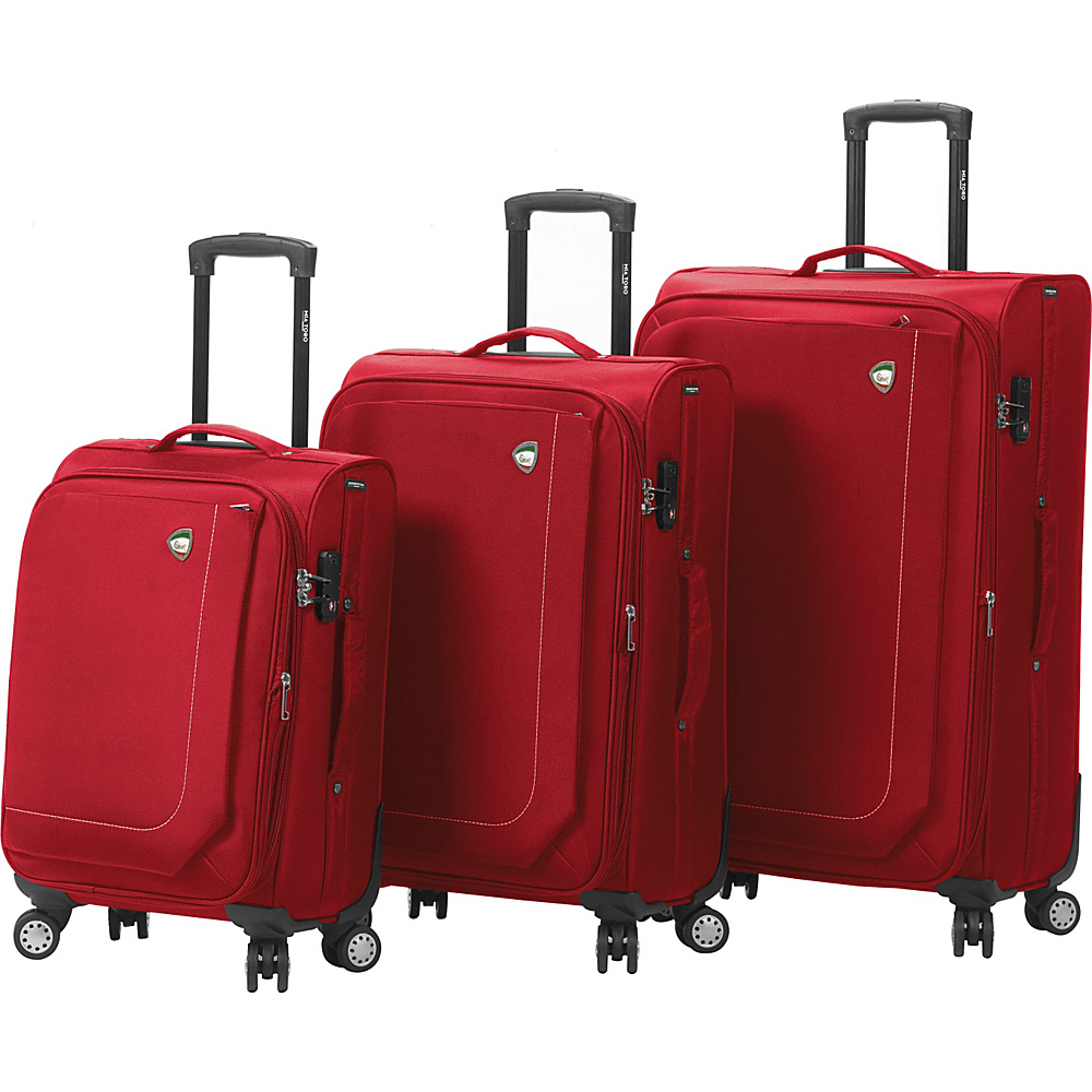 Mia Toro ITALY Madesimo Luggage Set Red Mia Toro ITALY Luggage Sets