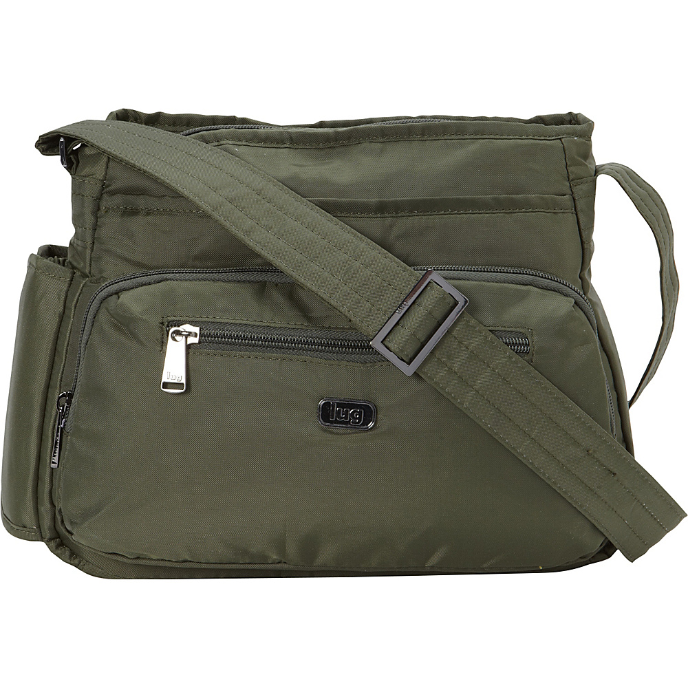 Lug RFID Shimmy Cross body Bag Olive Green Lug Fabric Handbags