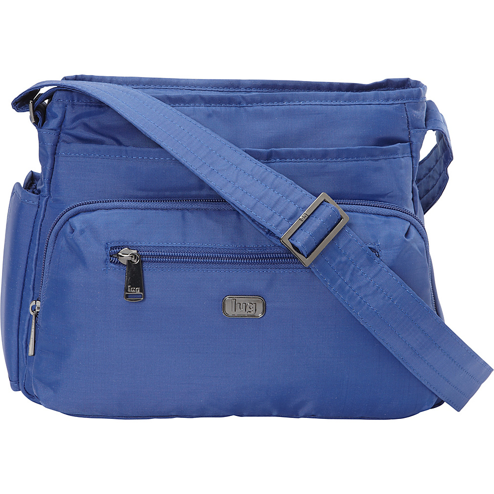 Lug RFID Shimmy Cross body Bag Cobalt Blue Lug Fabric Handbags
