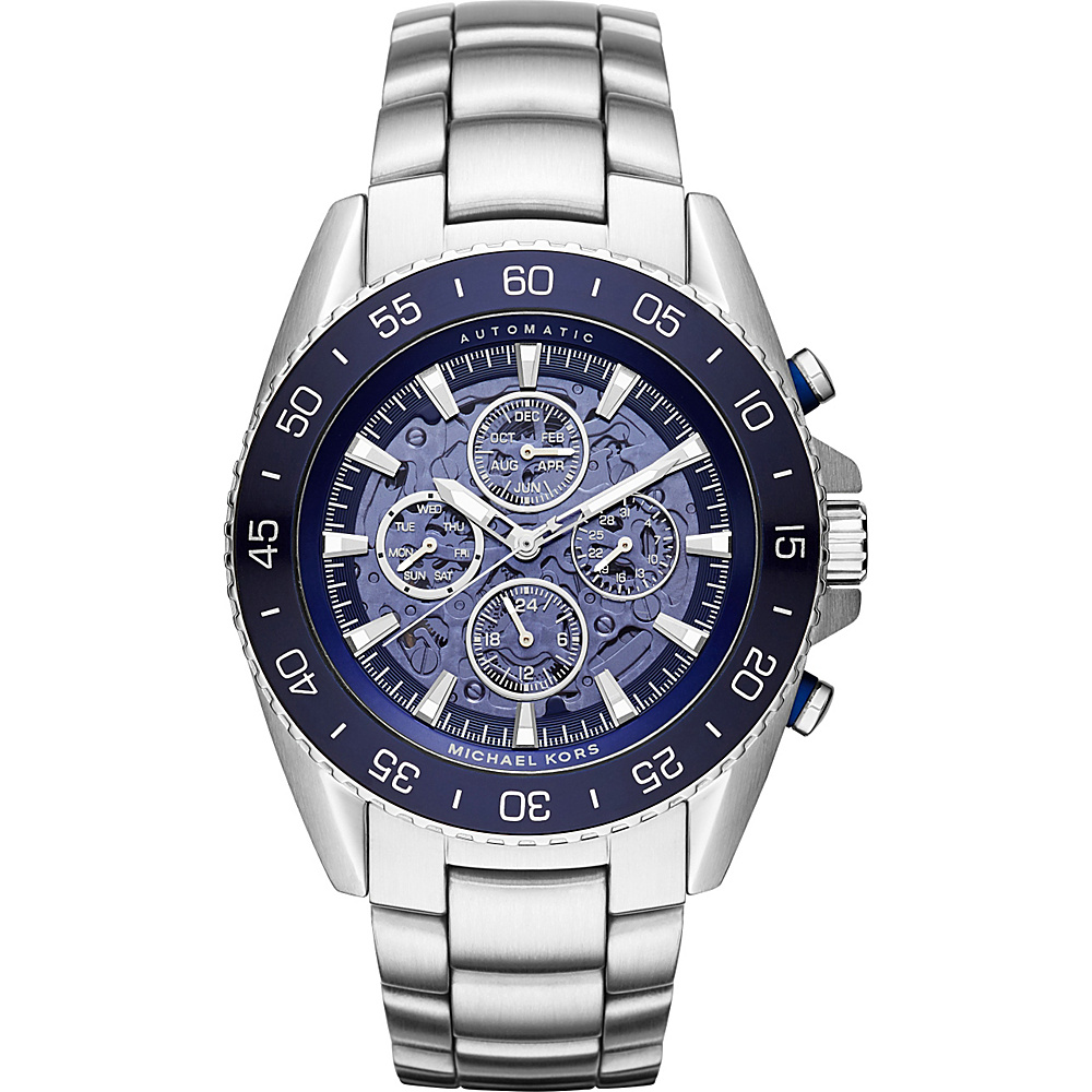 Michael Kors Watches JetMaster Stainless Steel Skeleton Automatic Watch Silver Michael Kors Watches Watches