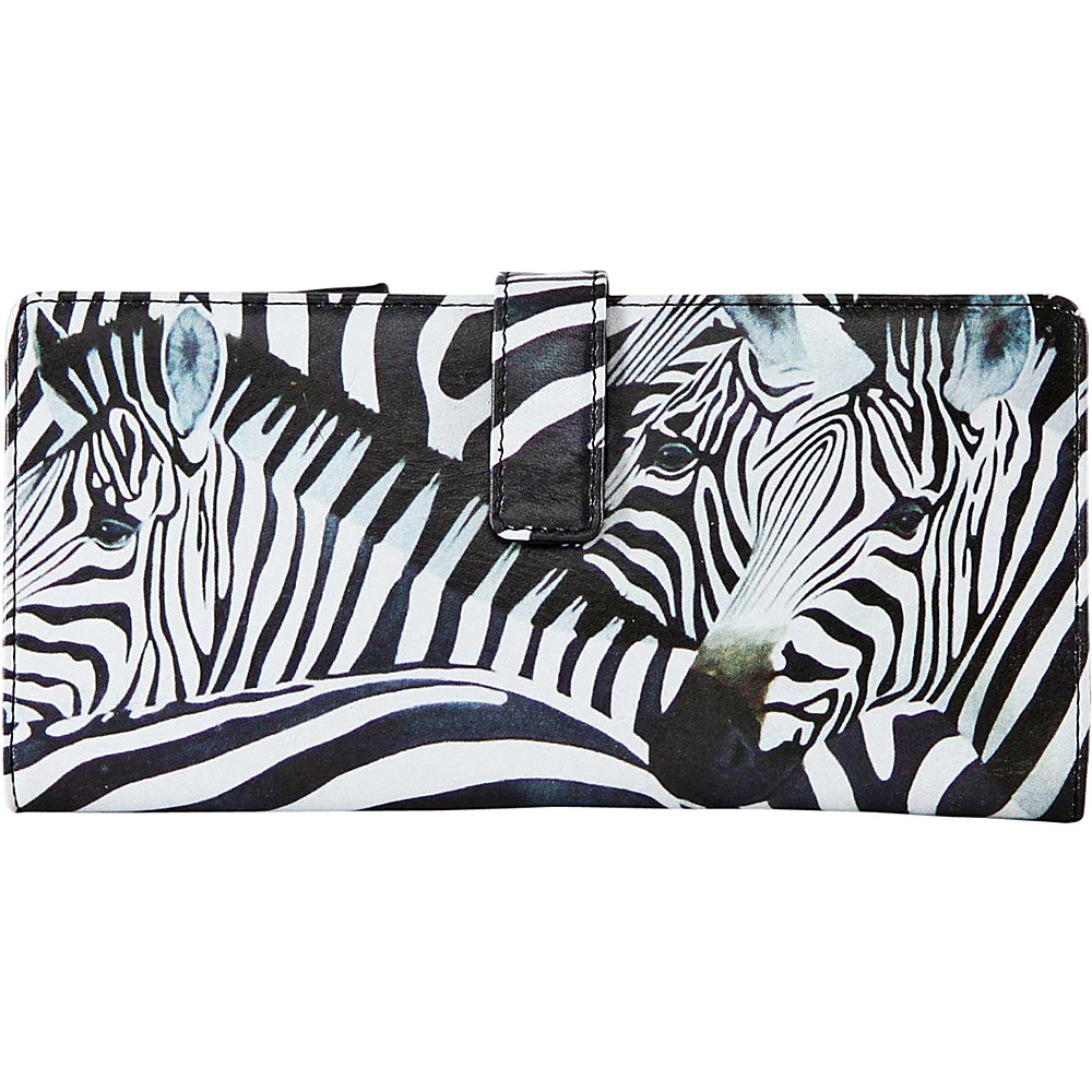 Icon Shoes Continental Wallet with ID Flip Zebra Stripes Icon Shoes Women s Wallets