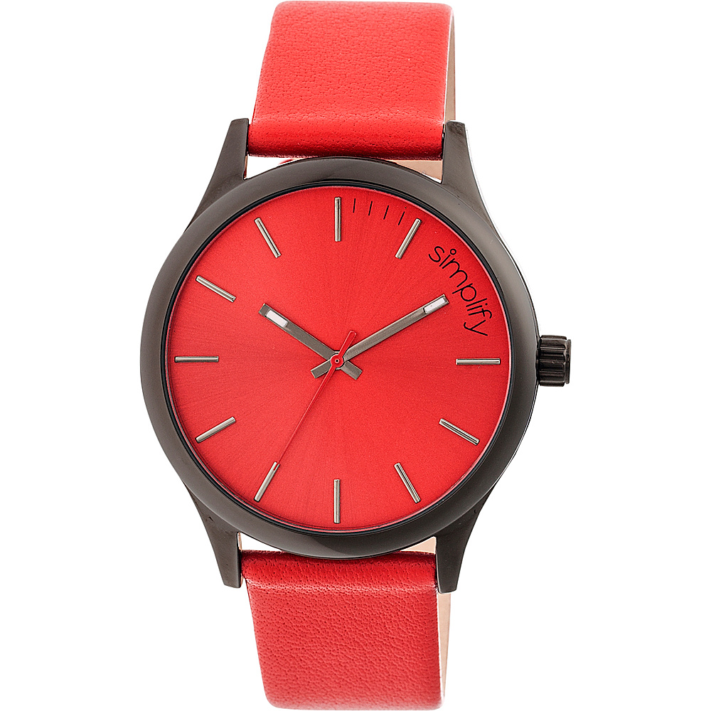 Simplify 2400 Unisex Watch Black Red Simplify Watches