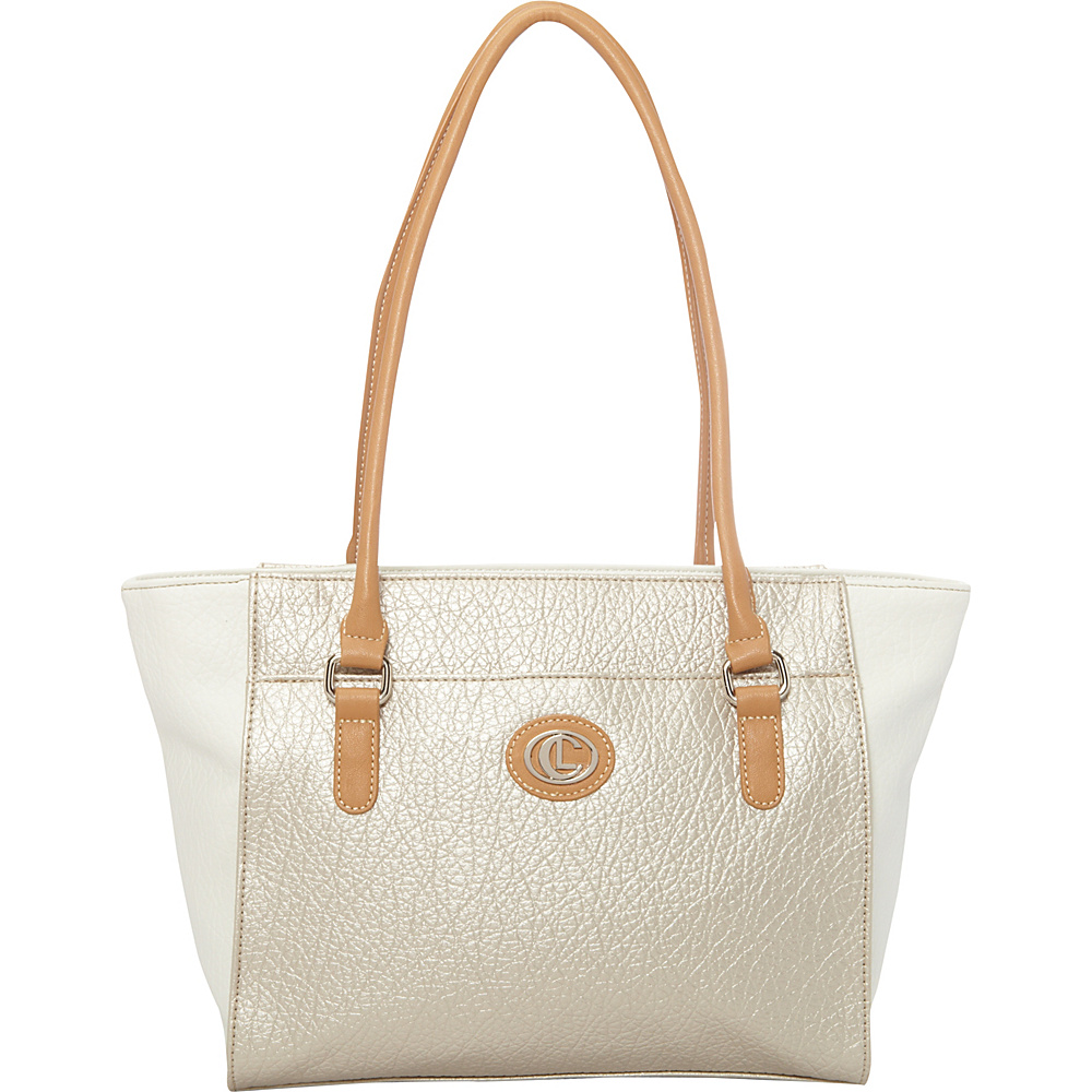 Aurielle Carryland Contempo Pebble Wing Tote Pearly Shell Aurielle Carryland Manmade Handbags