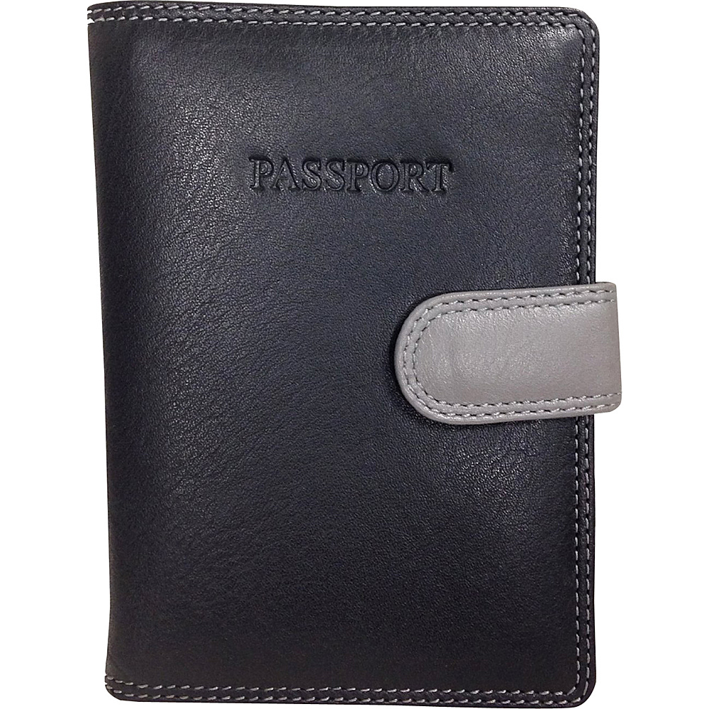Visconti Multi Colored Passport Holder Wallet Black Visconti Travel Wallets
