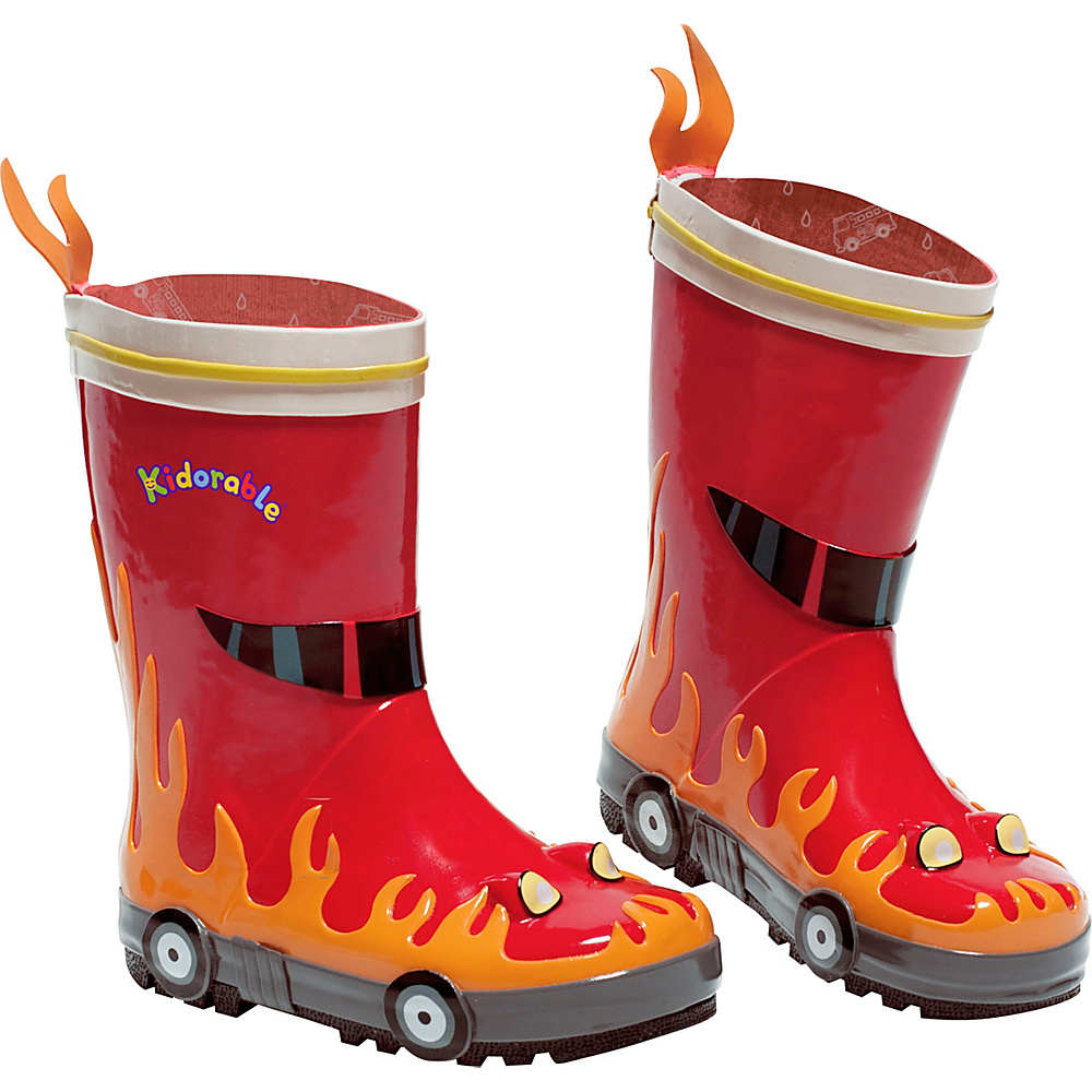 Kidorable Fireman Rain Boots 2 US Kid s M Regular Medium Red Kidorable Men s Footwear