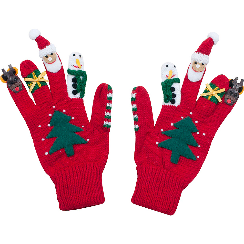 Kidorable Xmas Knit Gloves Red Small Kidorable Hats Gloves Scarves